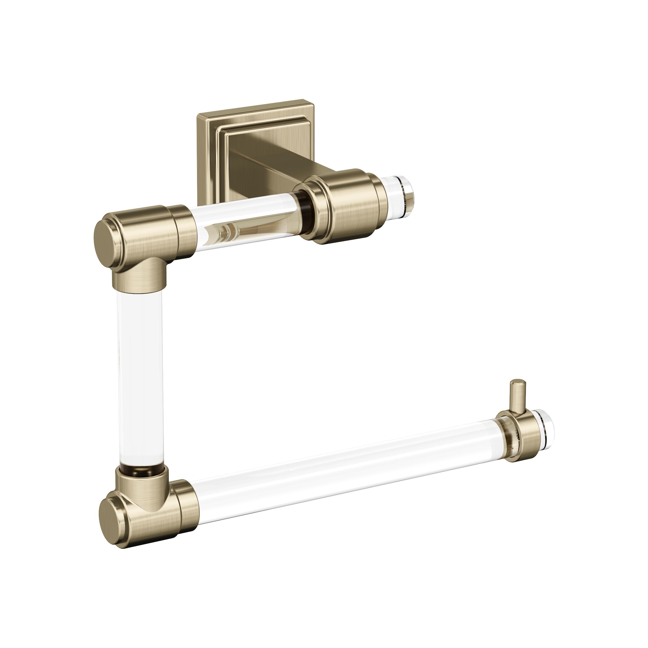 Amerock BH36062CBBZ Glacio Clear/Golden Champagne Wall mount Single Towel Ring