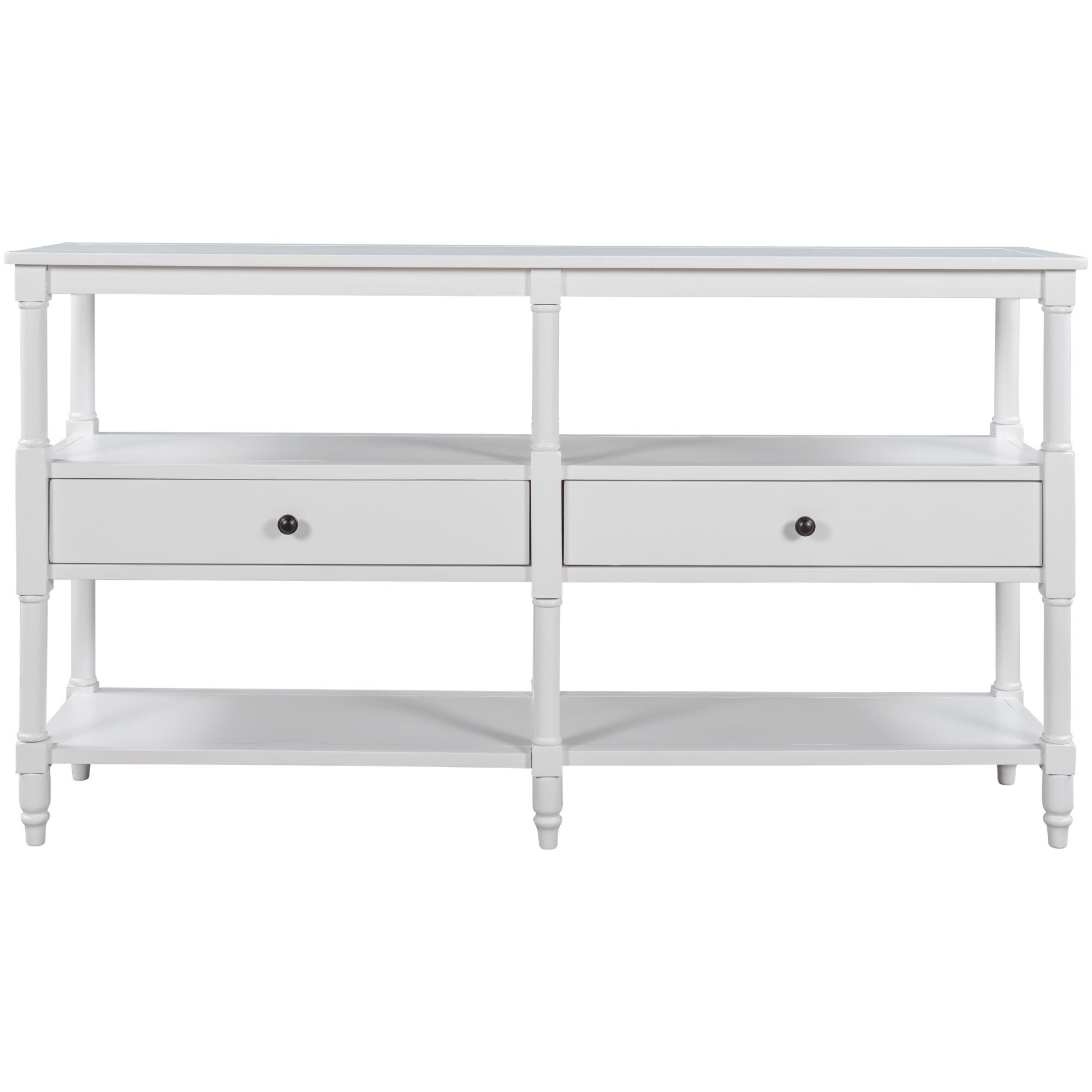 WELLFOR TRX-319AK Entryway Storage Console Table Vintage Mdf Panels Console Table