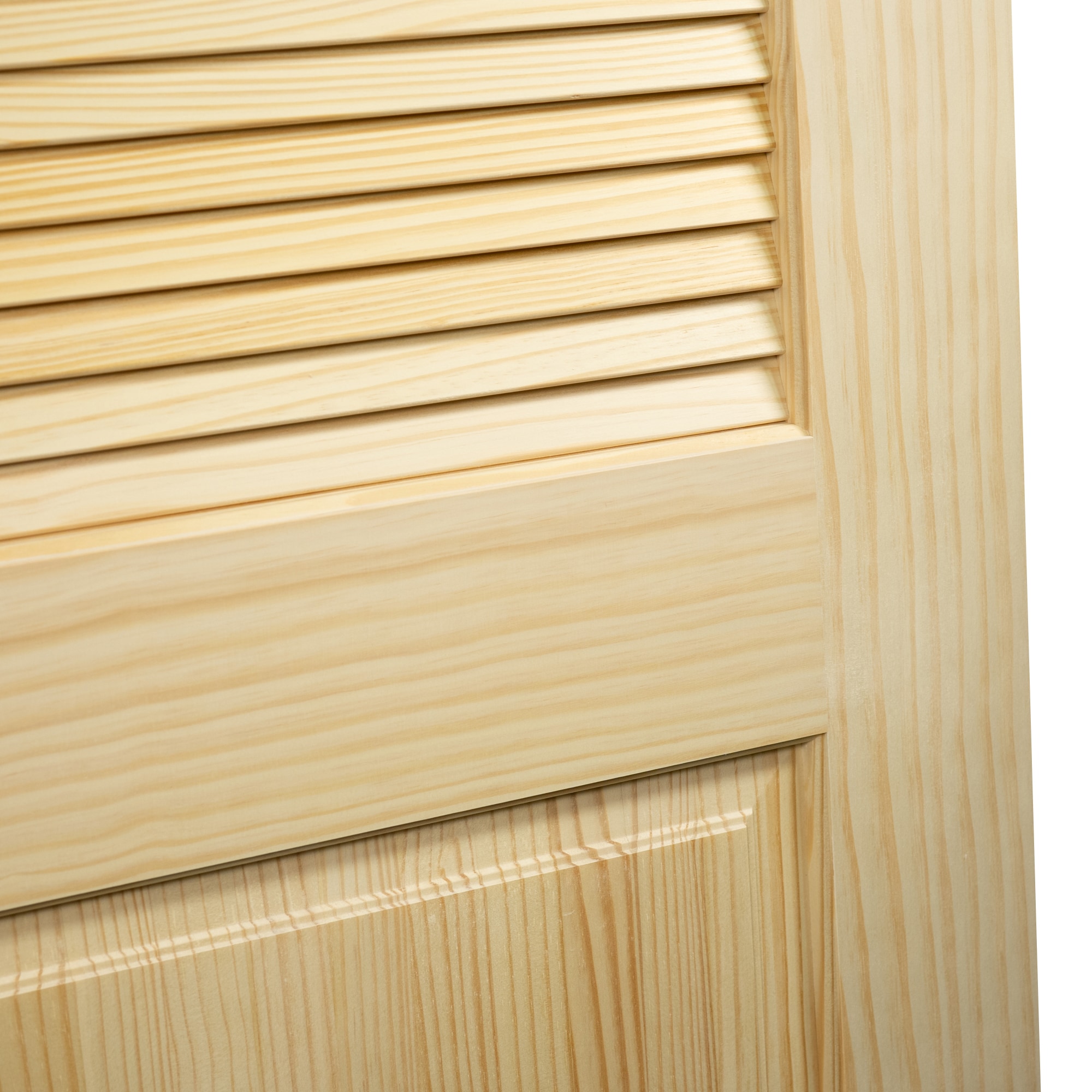 Kimberly Bay 18-in x 80-in Unfinished Louver Textured Solid core ...