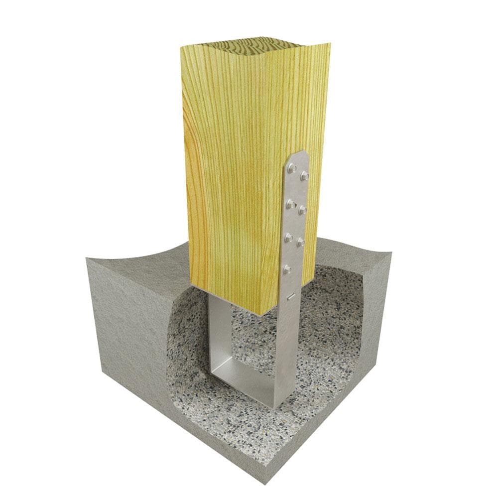 USP 6-in x 6-in G90 Galvanized Wood To Concrete(Cast In Place) Base in ...