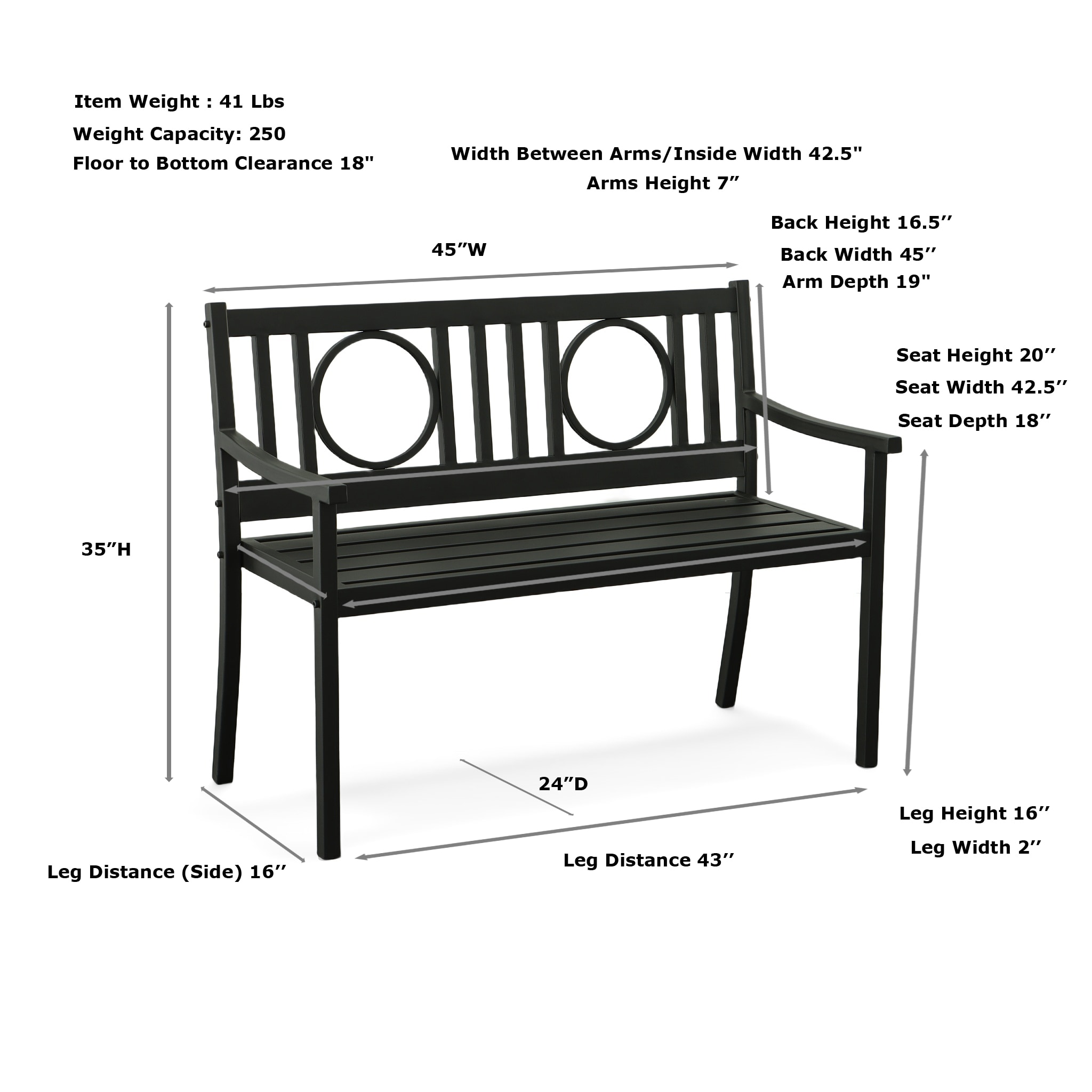 Carolina Cottage MBN4735-WHT bench - View #6