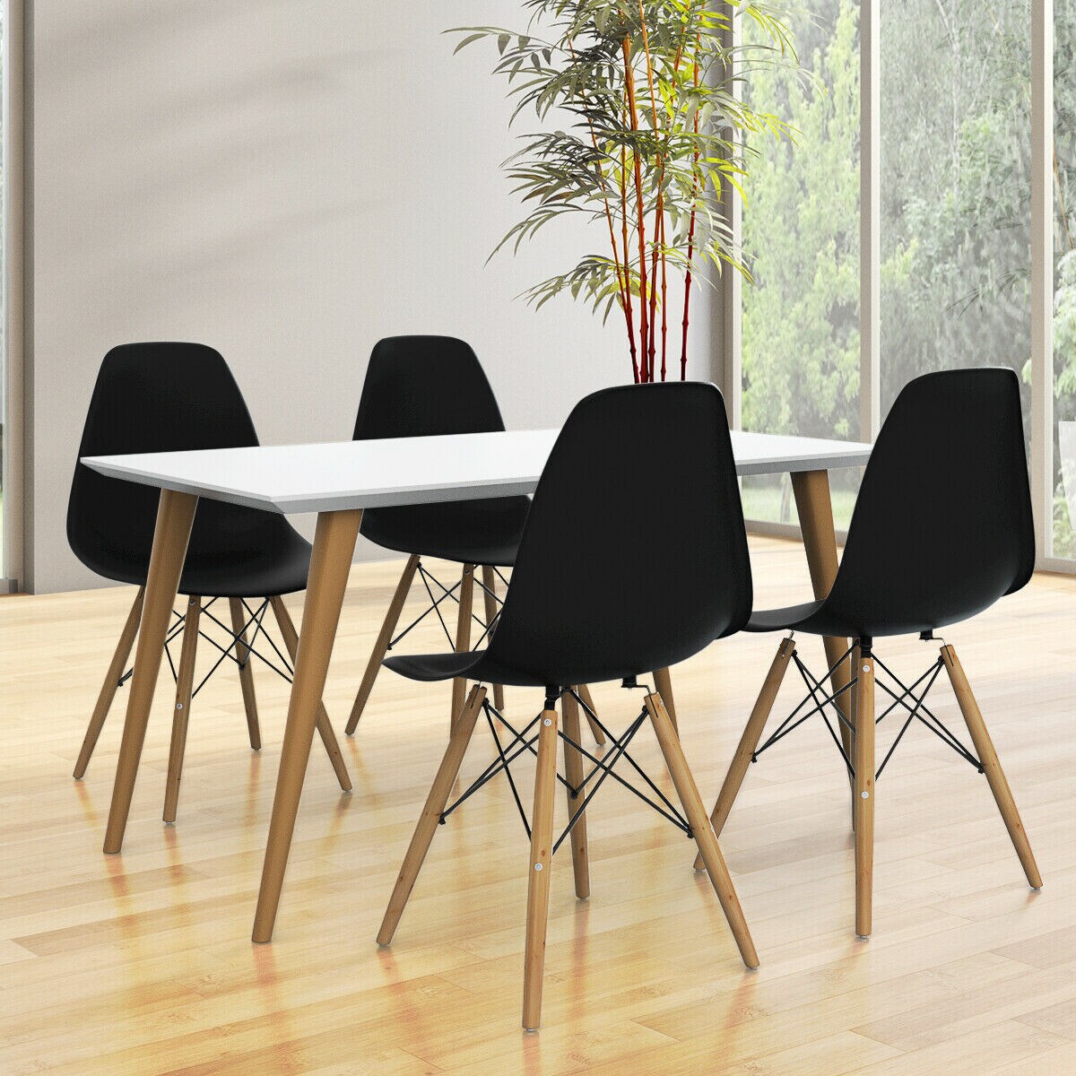 WELLFOR HW-HWY1-65771BK-2 Dining-Chairs - View #3