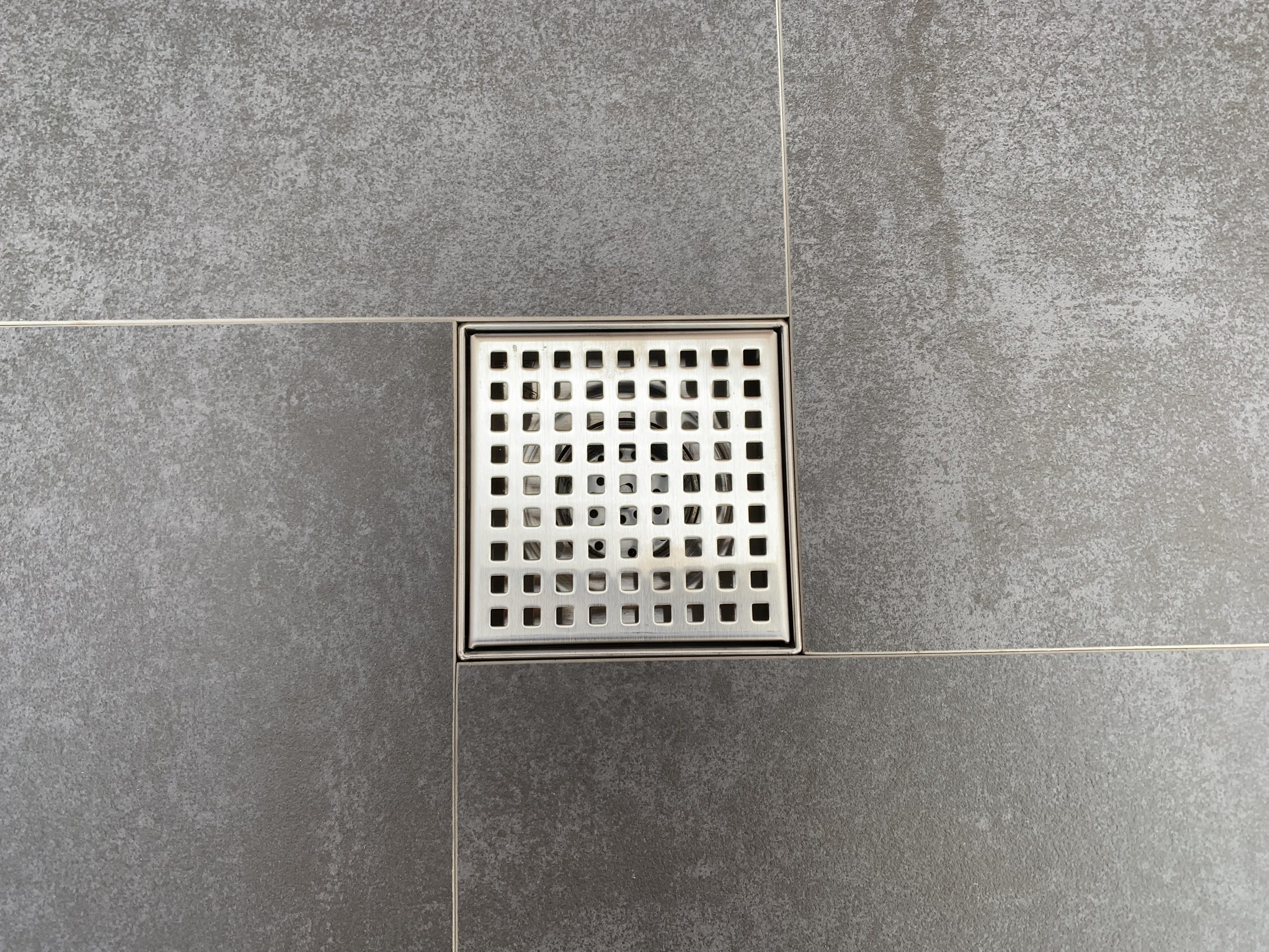 RELN FD0402SQSS 4” Linear Grid Shower Drain Finish: Stainless Steel