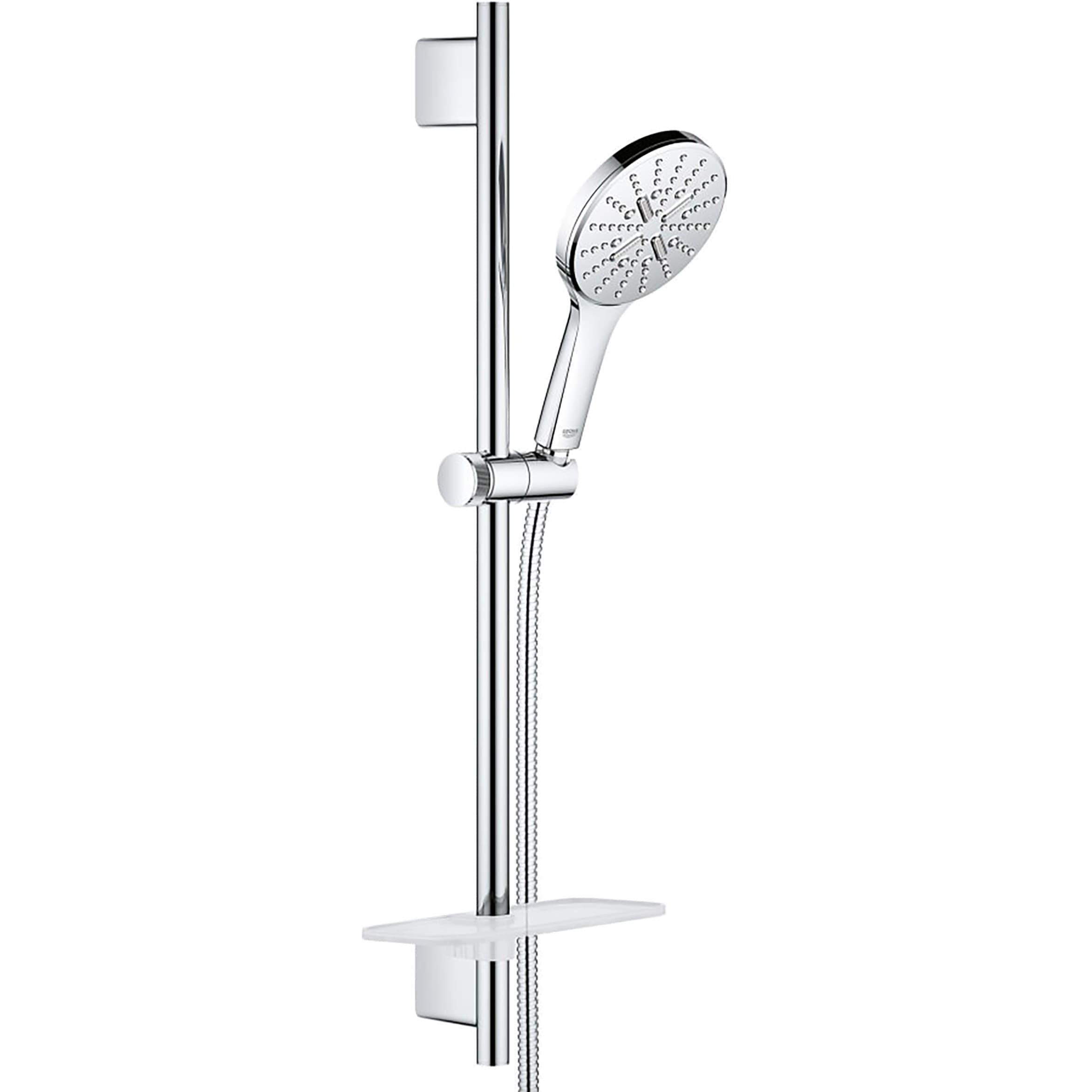 GROHE 26547000 Rainshower Starlight Chrome 1-handle Handheld 5.13-in Round Shower Faucet