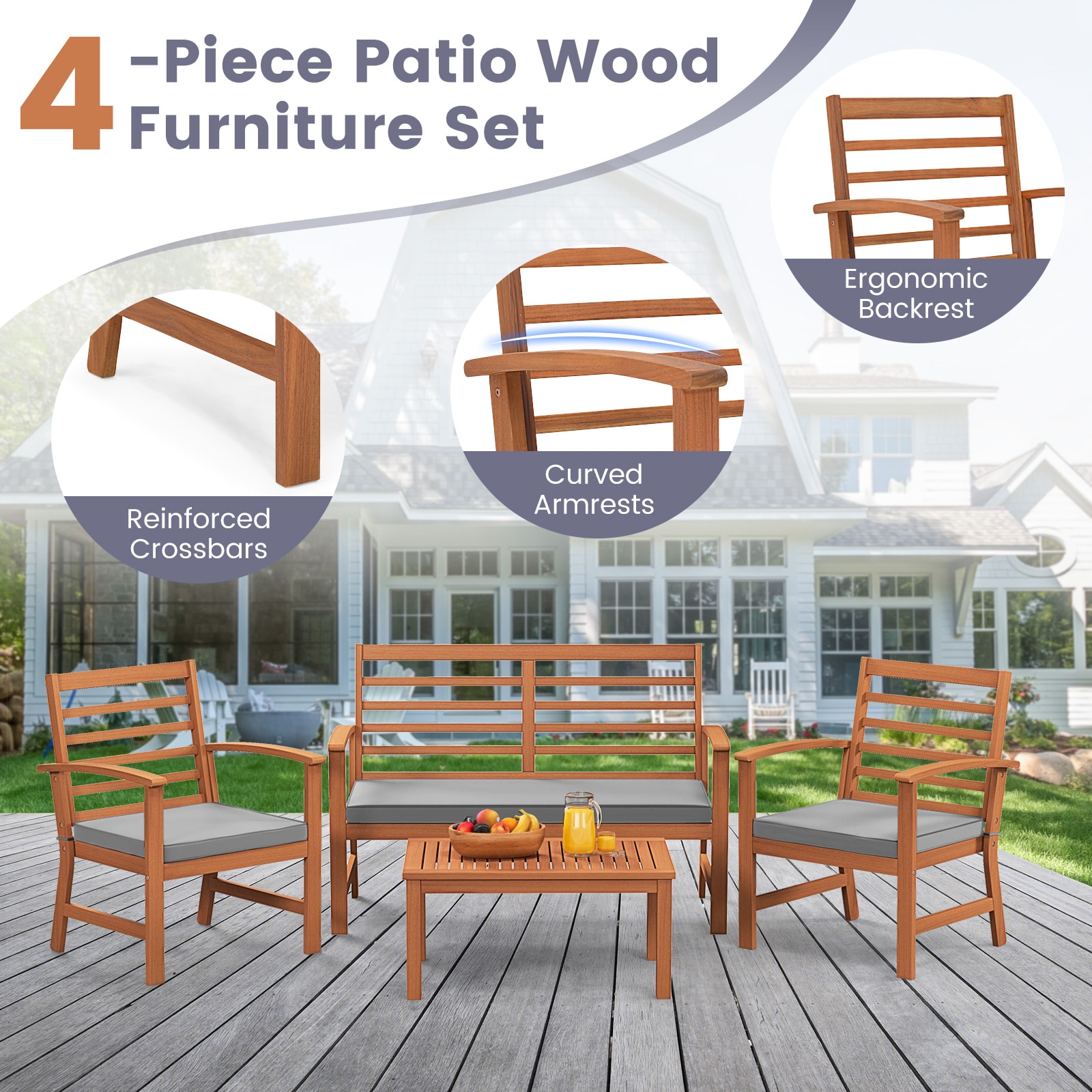 LIVIZA OUJ72078GR Patio-Conversation-Sets - View #4