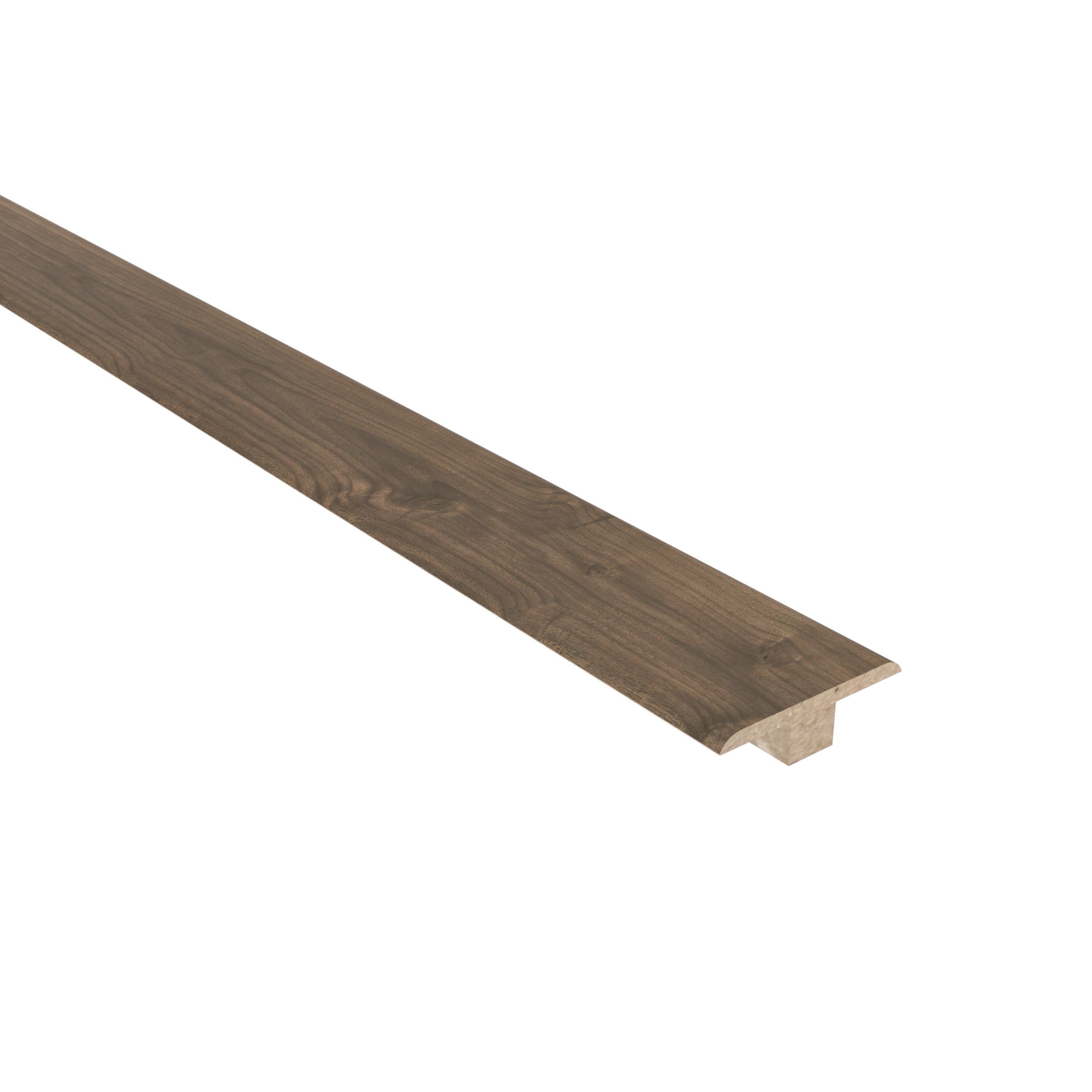 CALI 7704000619 Santa Cruz Misty Wood Walnut 1/2-in T x 1-3/4-in W x 72.83-in L Prefinished Mixed species MDF T-moulding Floor Moulding Trim