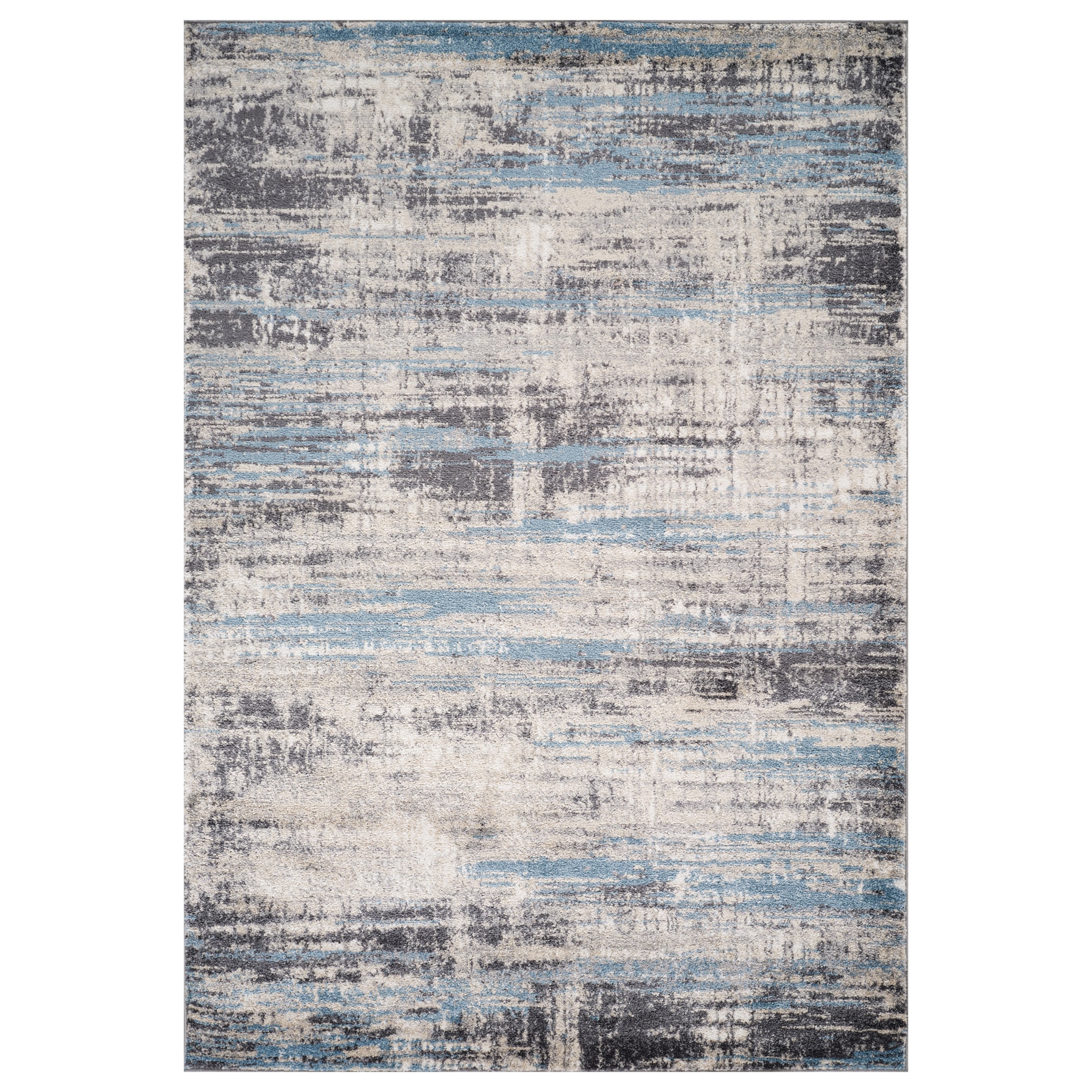 Amer Rugs CLF35376 5 x 8 (ft) Polypropylene Blue Rectangular Indoor Abstract Mid-Century Modern Area rug