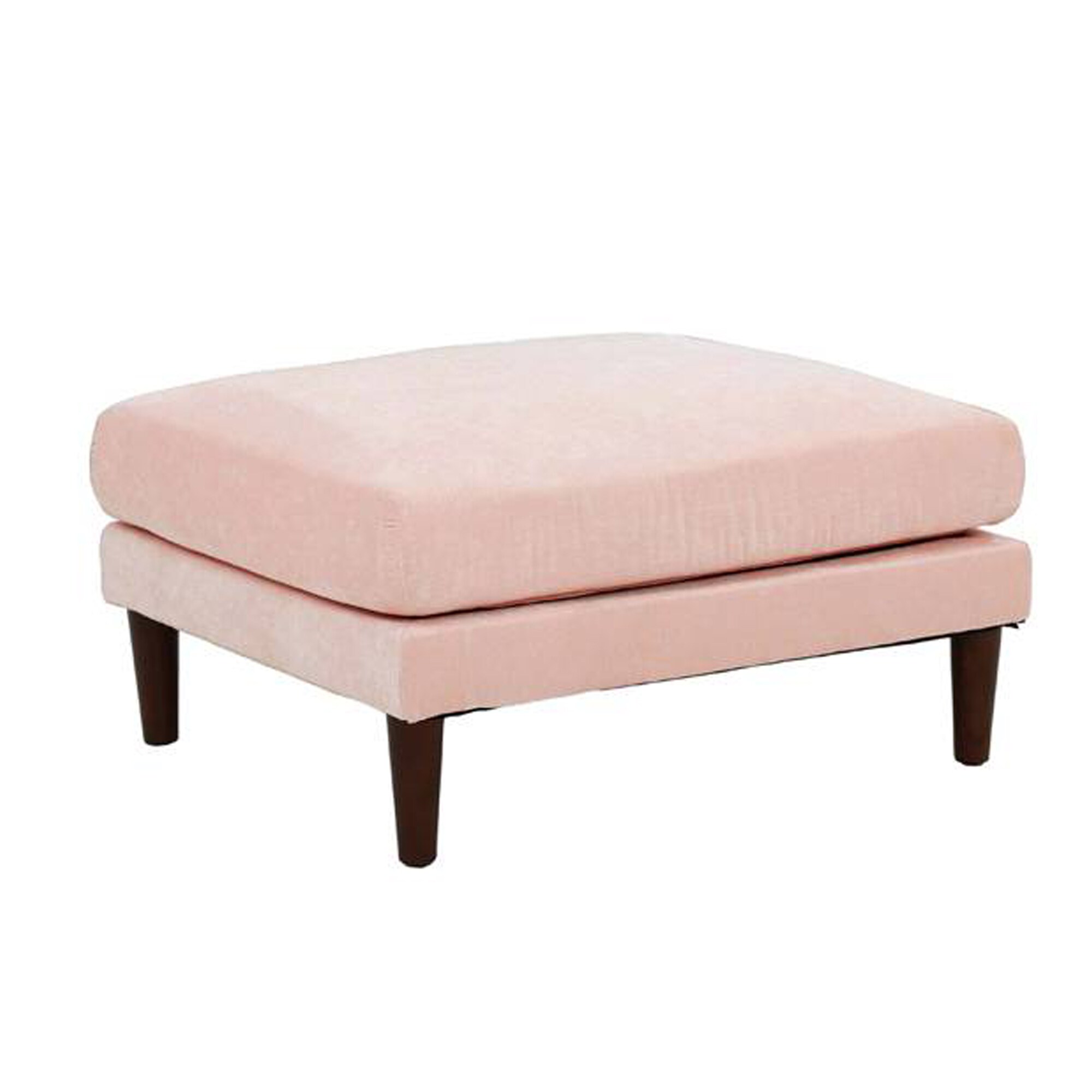 Benzara BM284324 Modern Blush Pink Ottoman
