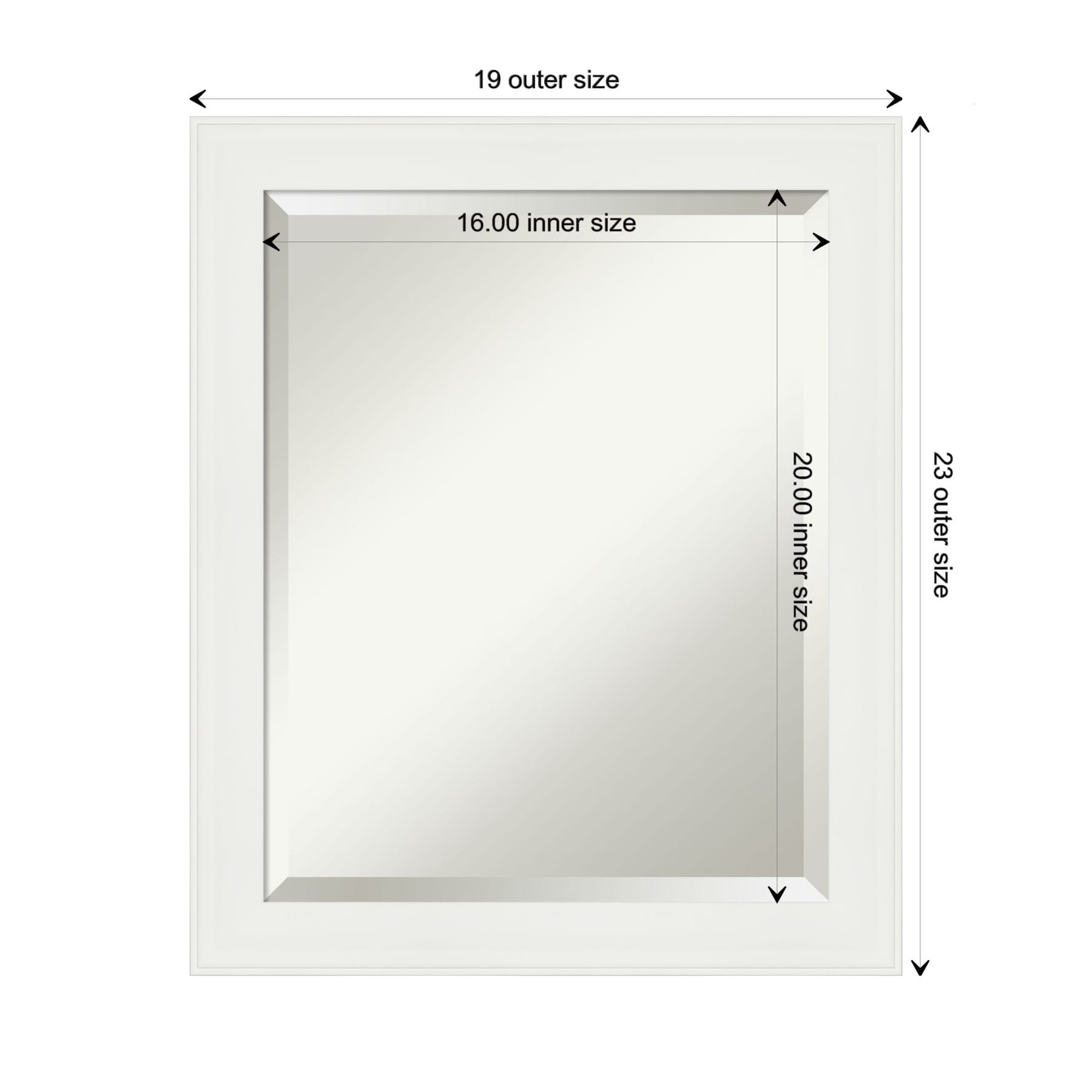 Amanti Art Vanity 19.38-in x 23.38-in Rectangle Bathroom Vanity Mirror ...