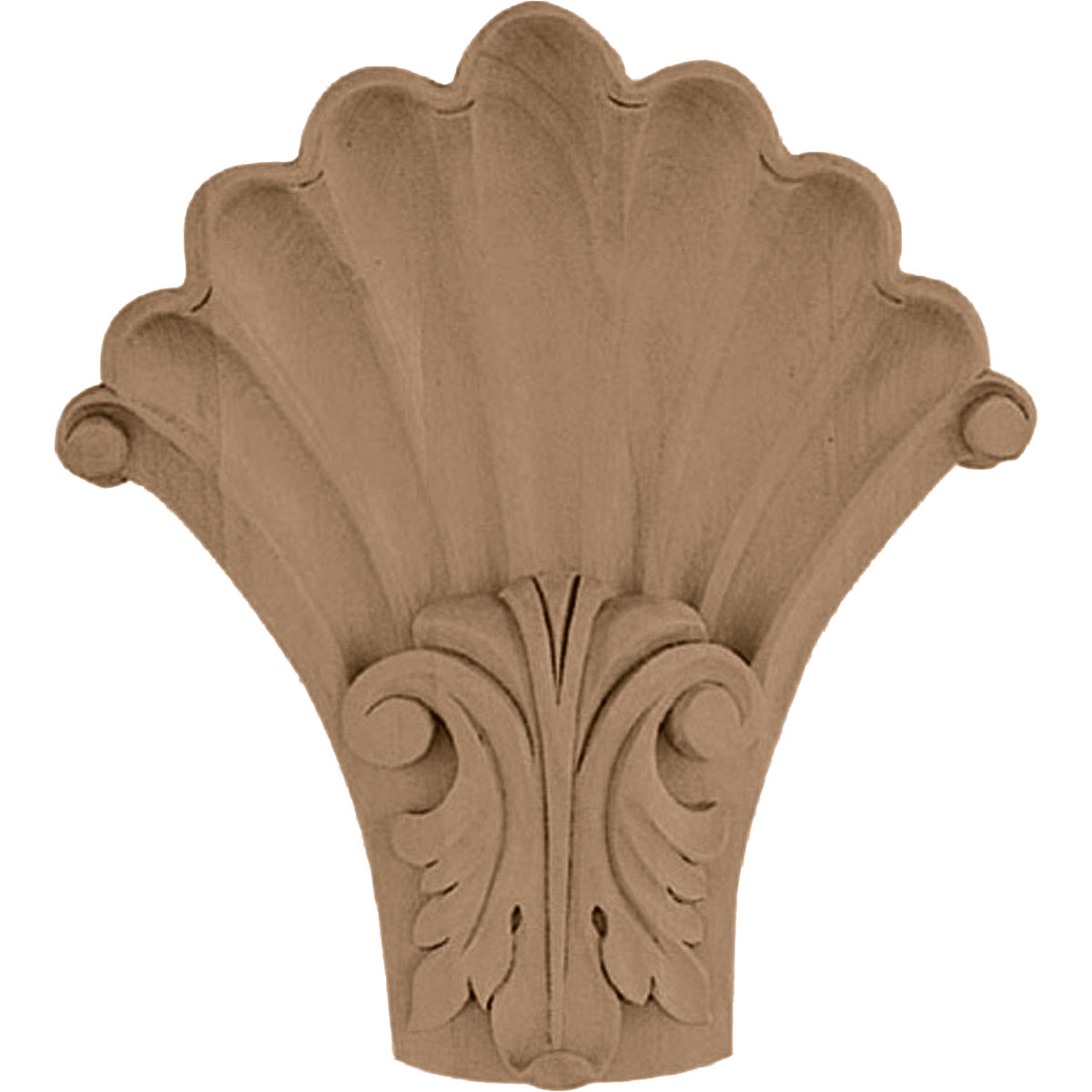 Ekena Millwork COR05X01X06SHCH 5.25-in x 2-in x 6.5-in Unfinished Cherry Wood Paintable/Stainable Corbel