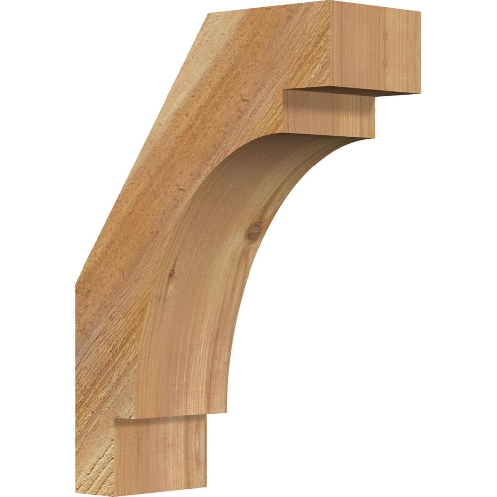 Ekena Millwork BRC04X10X14MRC00RWR 4-in x 10-in x 14-in Western Red Cedar Unfinished Wood Merced rough sawn