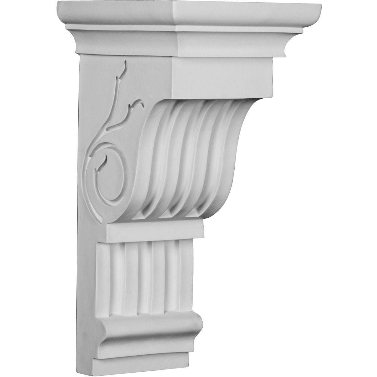 Ekena Millwork COR08X08X16ED 7.5-in x 8.125-in x 15.75-in Primed White Urethane Paintable Corbel