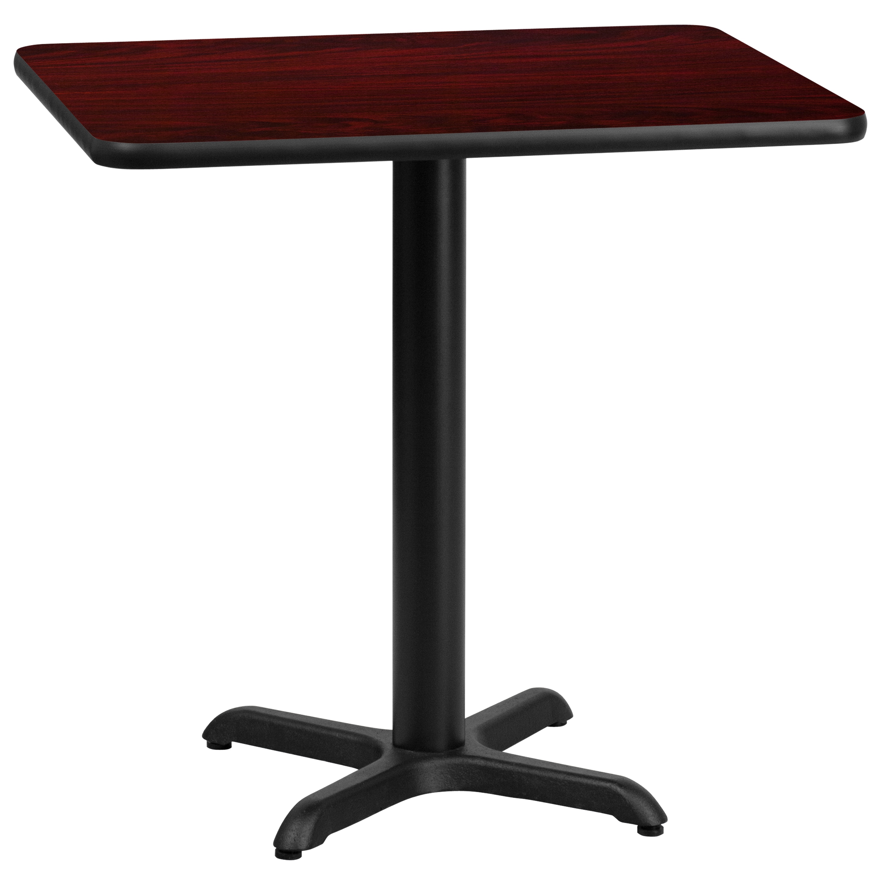 Flash Furniture 889142006114 Mahogany Contemporary/Modern Dining Table, Wood veneer with Black Metal 30-in L x 31.13-in H