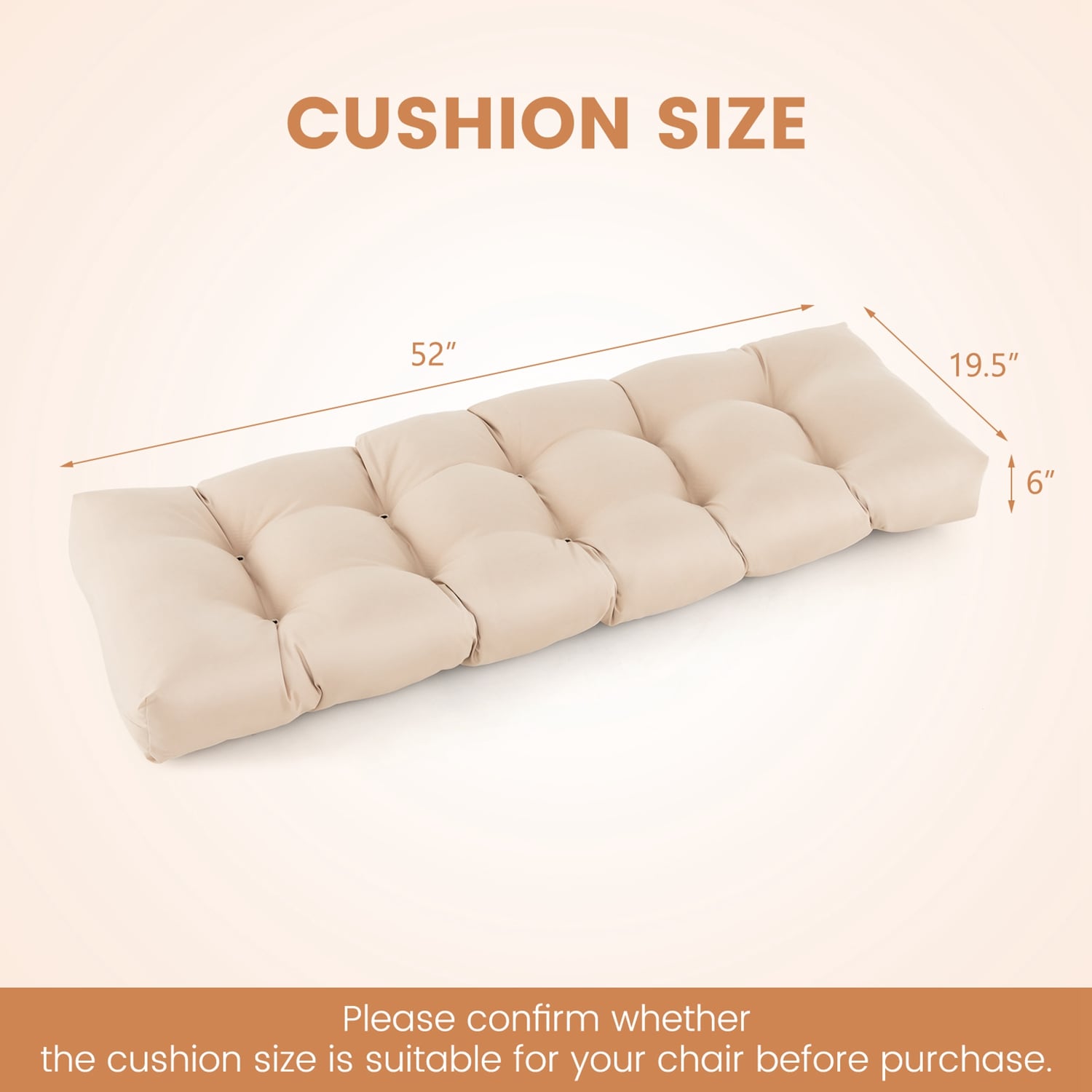 WELLFOR TDJ10878WH Patio-Furniture-Cushions - View #9