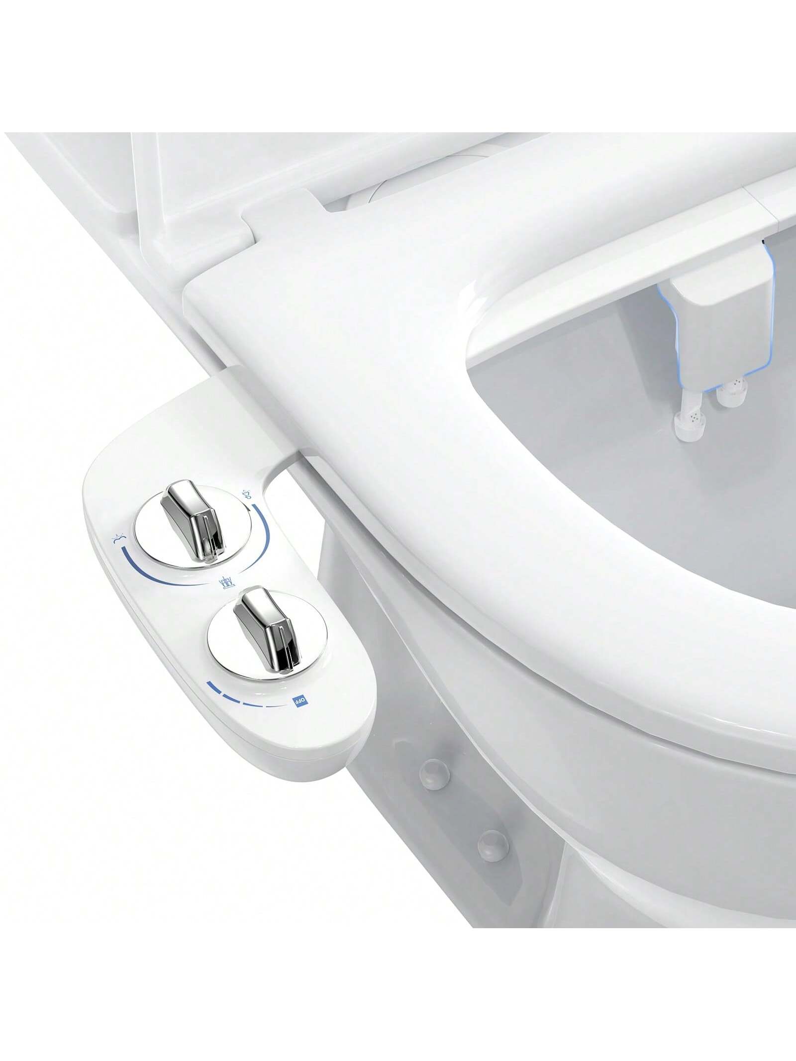 Qeetex CCPHO-0YY0V6CQ Multifunctional Bidet Attachment for Toilet Non Electric Self Cleaning Dual Nozzle Feminine Bidet Wash  Toilet Bidet Fresh Cold Water Sprayer Bidets for Existing Toilets with Adjustable Pressure Control