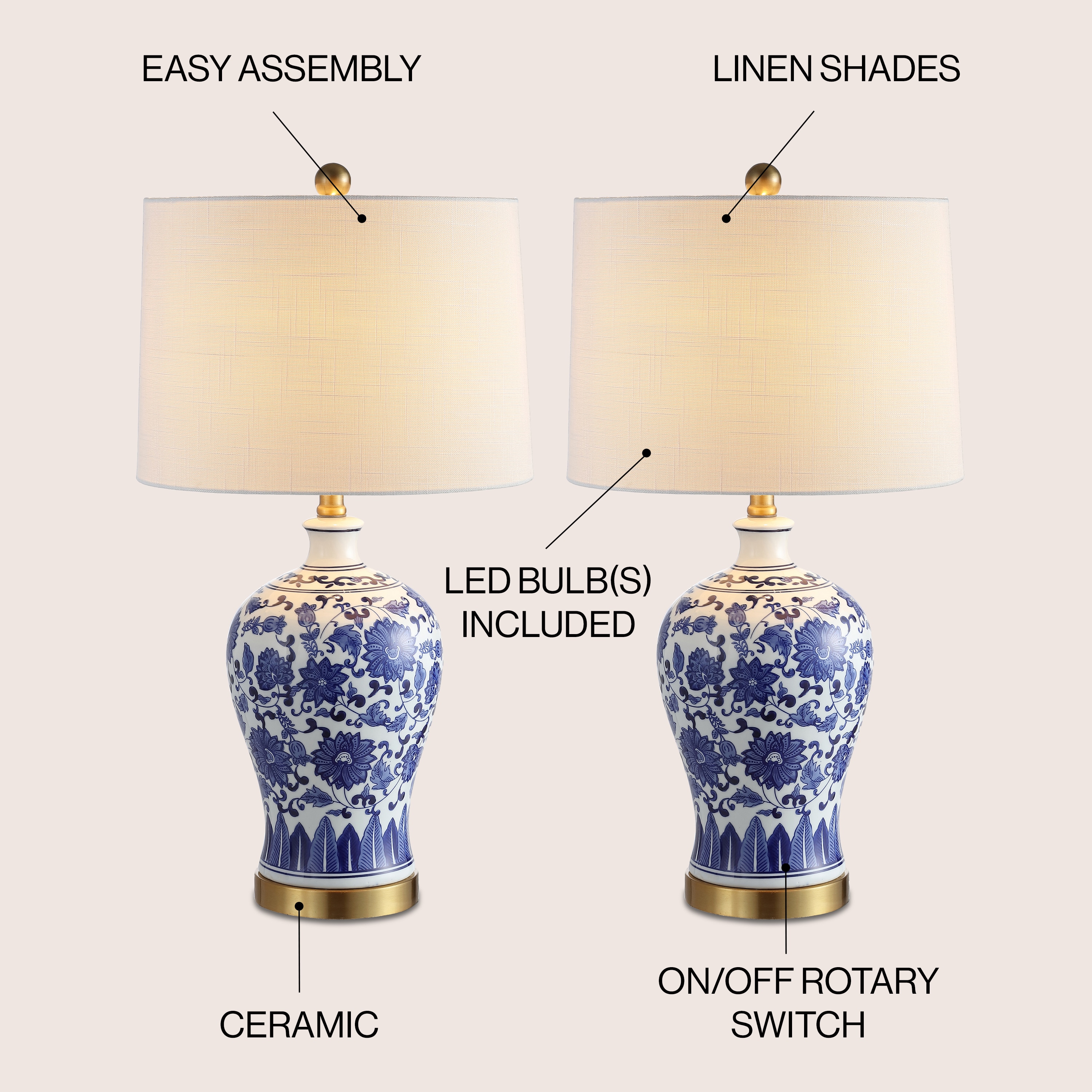 JONATHAN  Y JYL1073A-SET2 Table-Lamps - View #3
