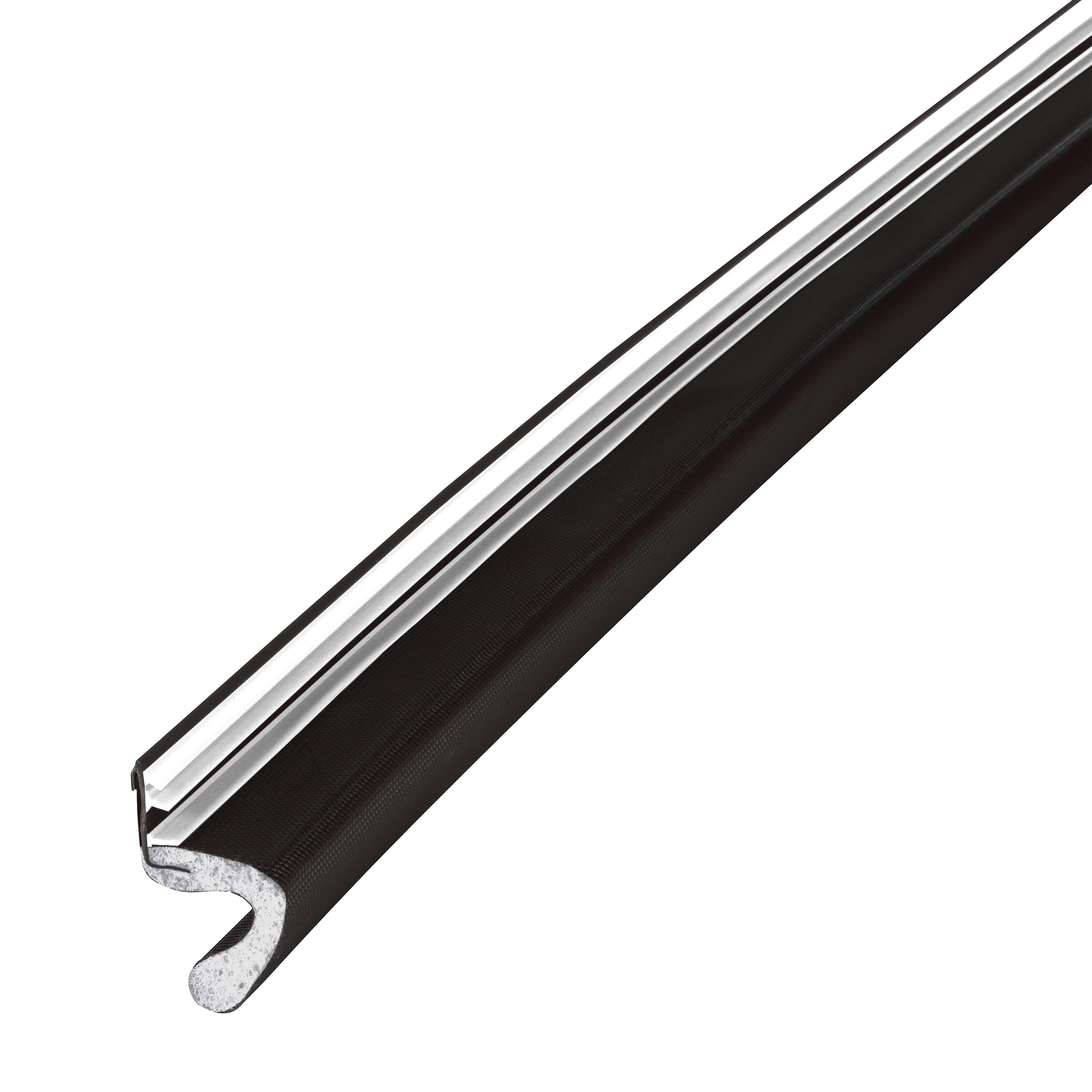 M-D 6-3/4-ft x 1-1/8-in x 1/2-in Black Vinyl/Foam Door Weatherstrip #11827