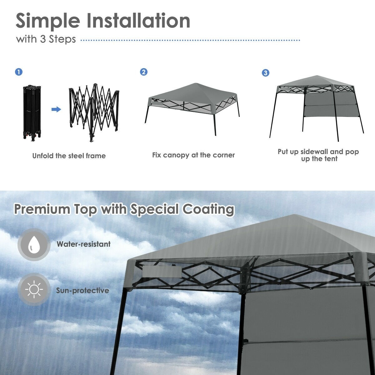Clihome CWCH-OP70298GR Canopies-Sl - View #6
