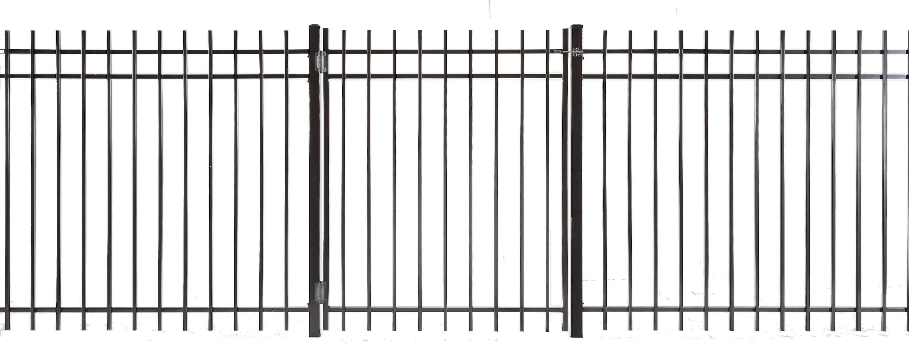 Kent 3-ft H x 4-ft W Powder Coated Vinyl-coated Steel Square-top Decorative Walk-thru Fence Gate