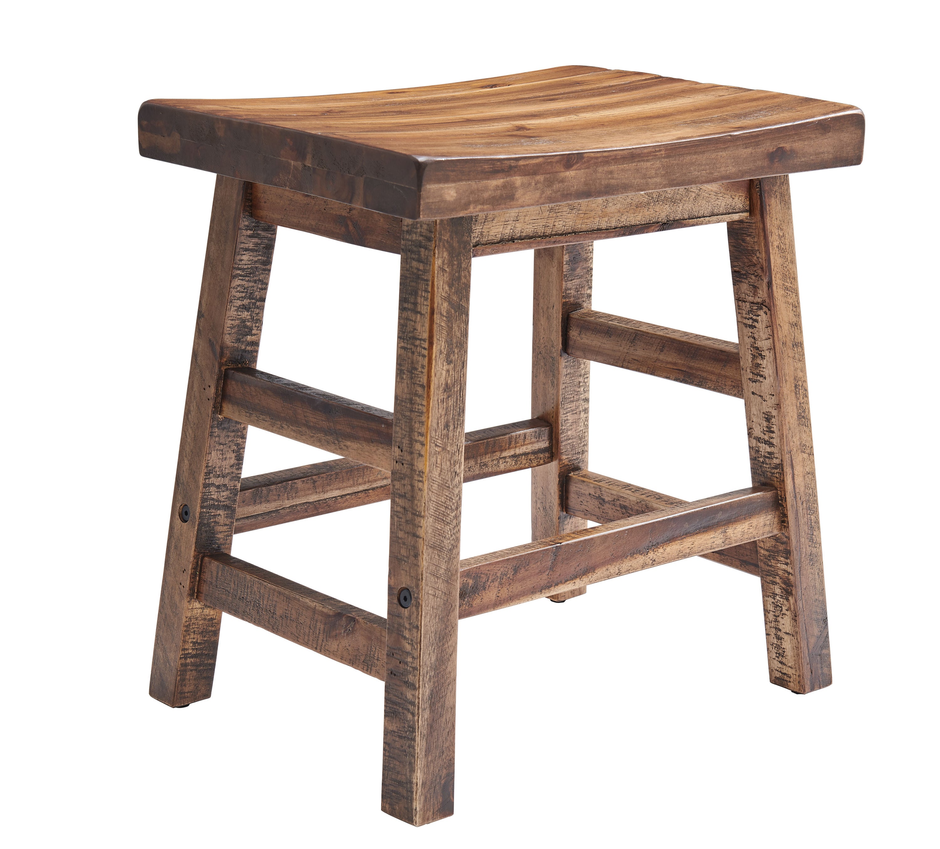 Alaterre Furniture Durango Dark Brown, Wood Pedestal Bar Stool