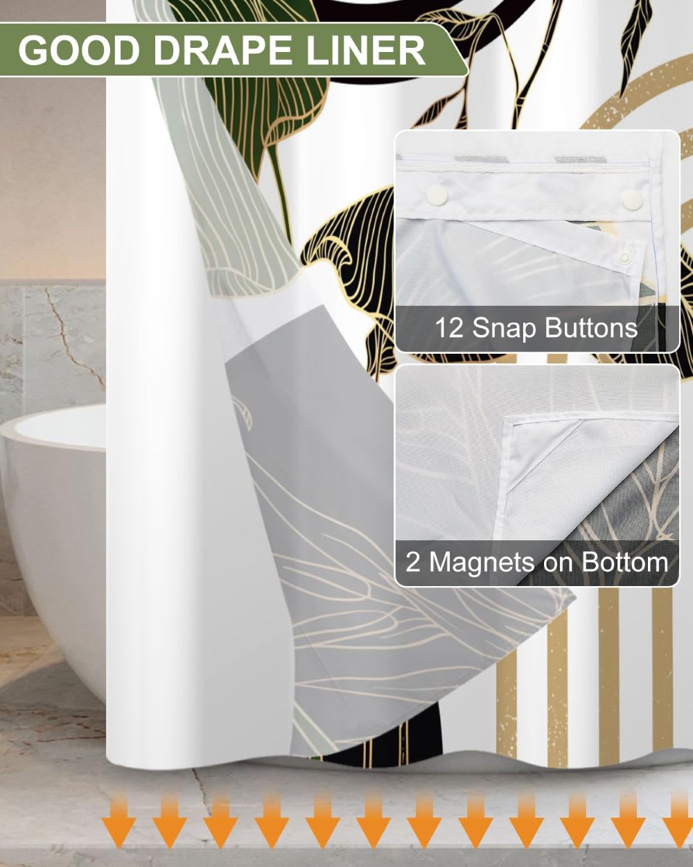 Etokfoks LET0401S09 Shower-Curtains-Liners - View #3