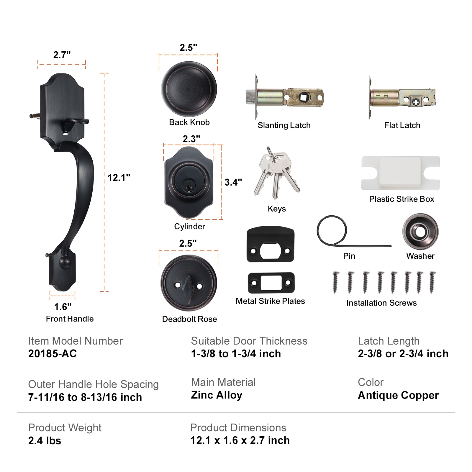 VEVOR XNSBQTDSHXLS4K0BJV0 Door-Handles - View #8
