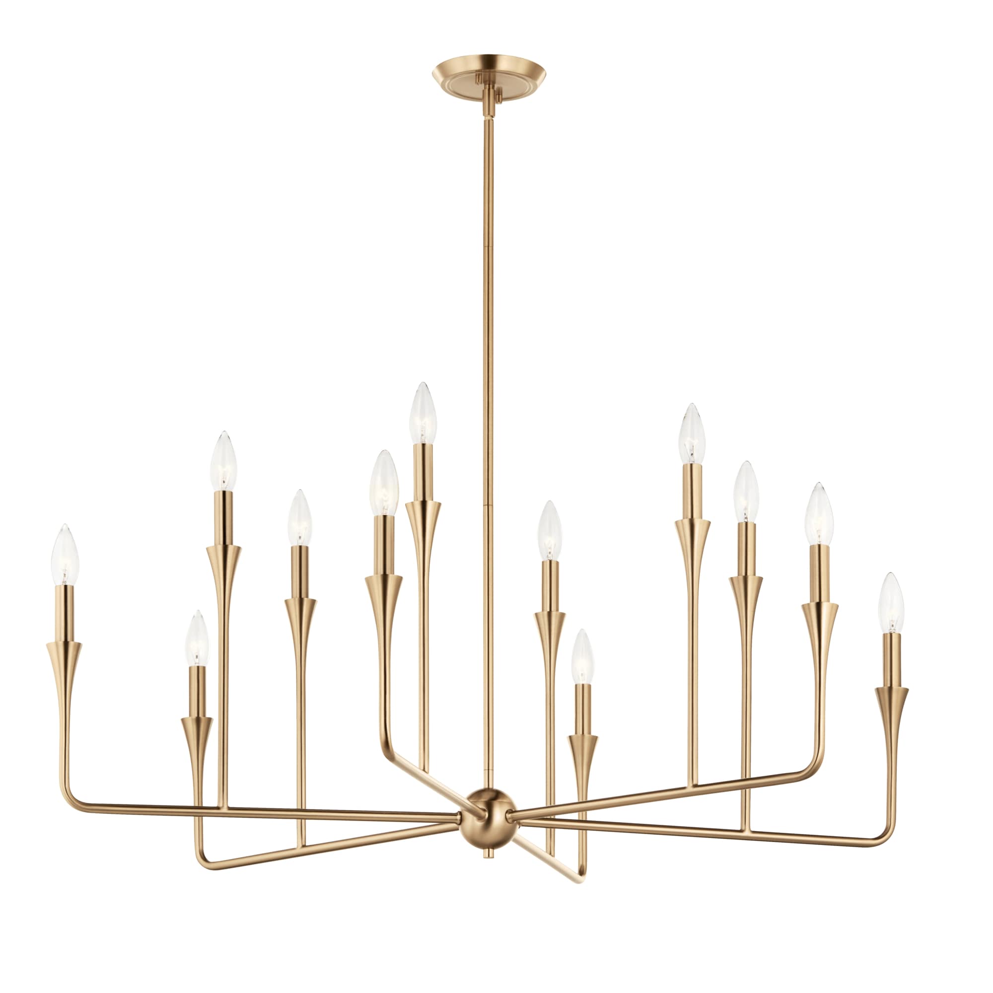 Kichler Alvaro 8-Light Gold Modern/Contemporary Bare Bulb Chandelier