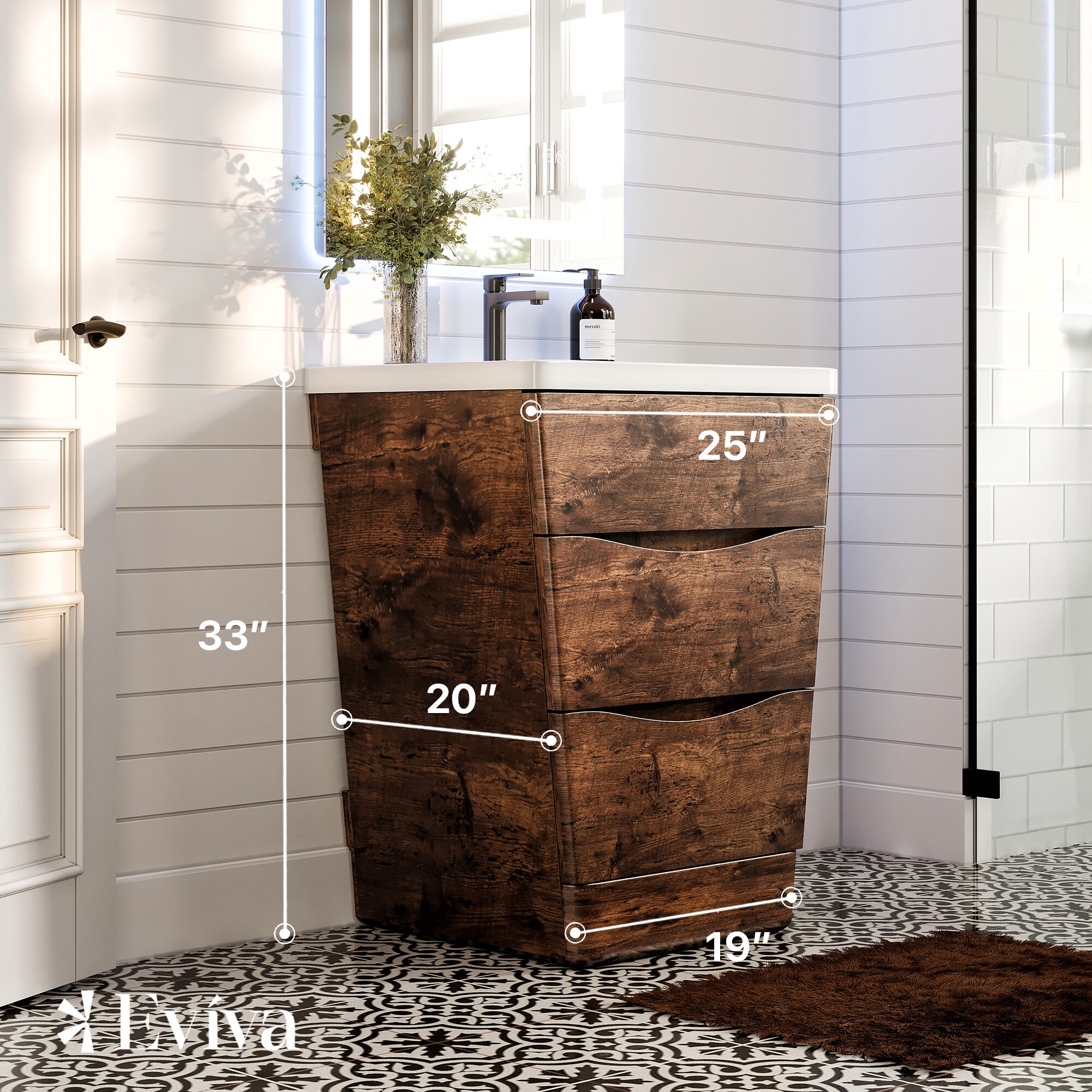 Eviva EVVN650-25RSWD Bath-Vanity-Combo - View #2
