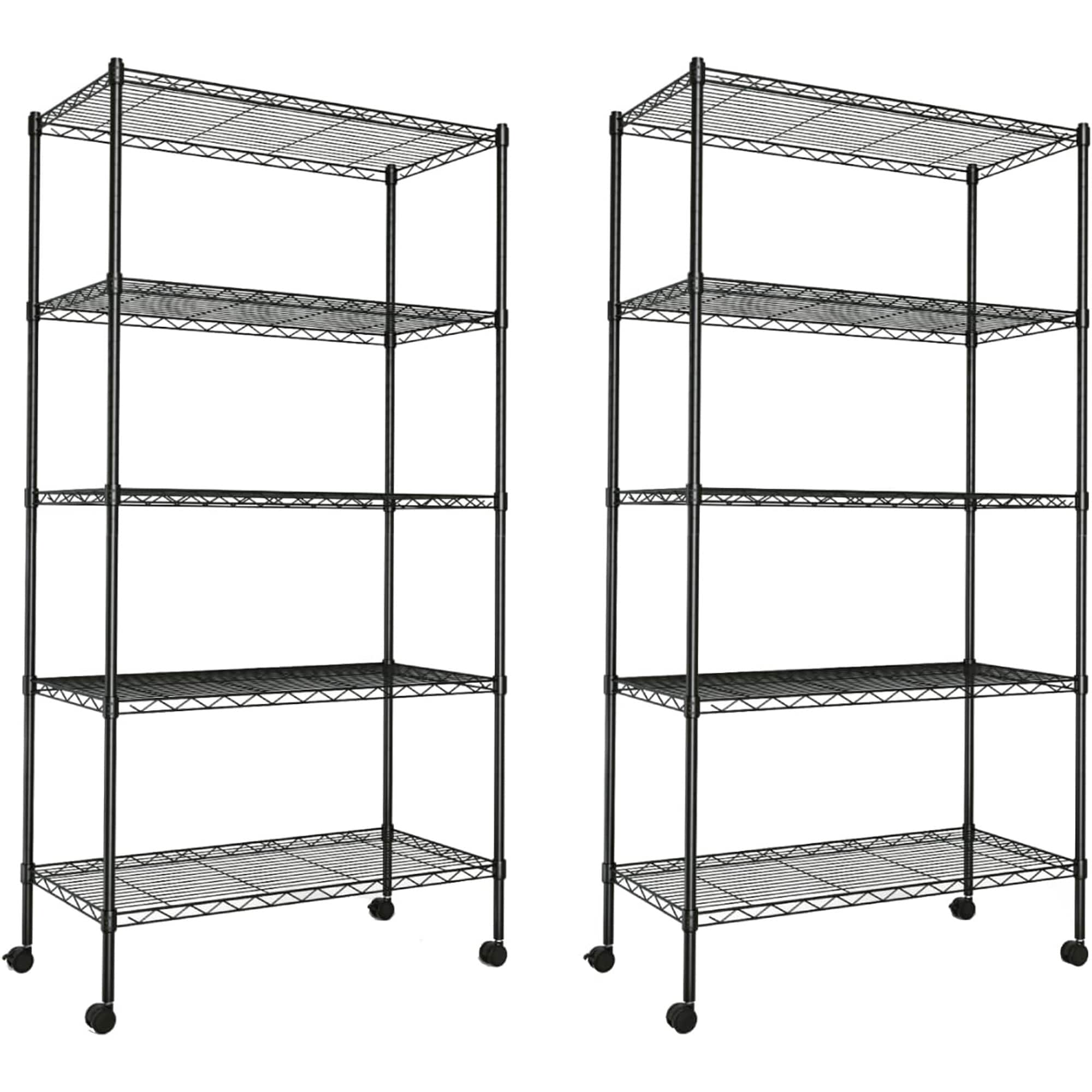 ToolCat BZ-2-169-JYG 5 -Tier Heavy Duty Black Steel Utility shelving unit ( 14-in W x 29.92-in D x 62.99-in H )