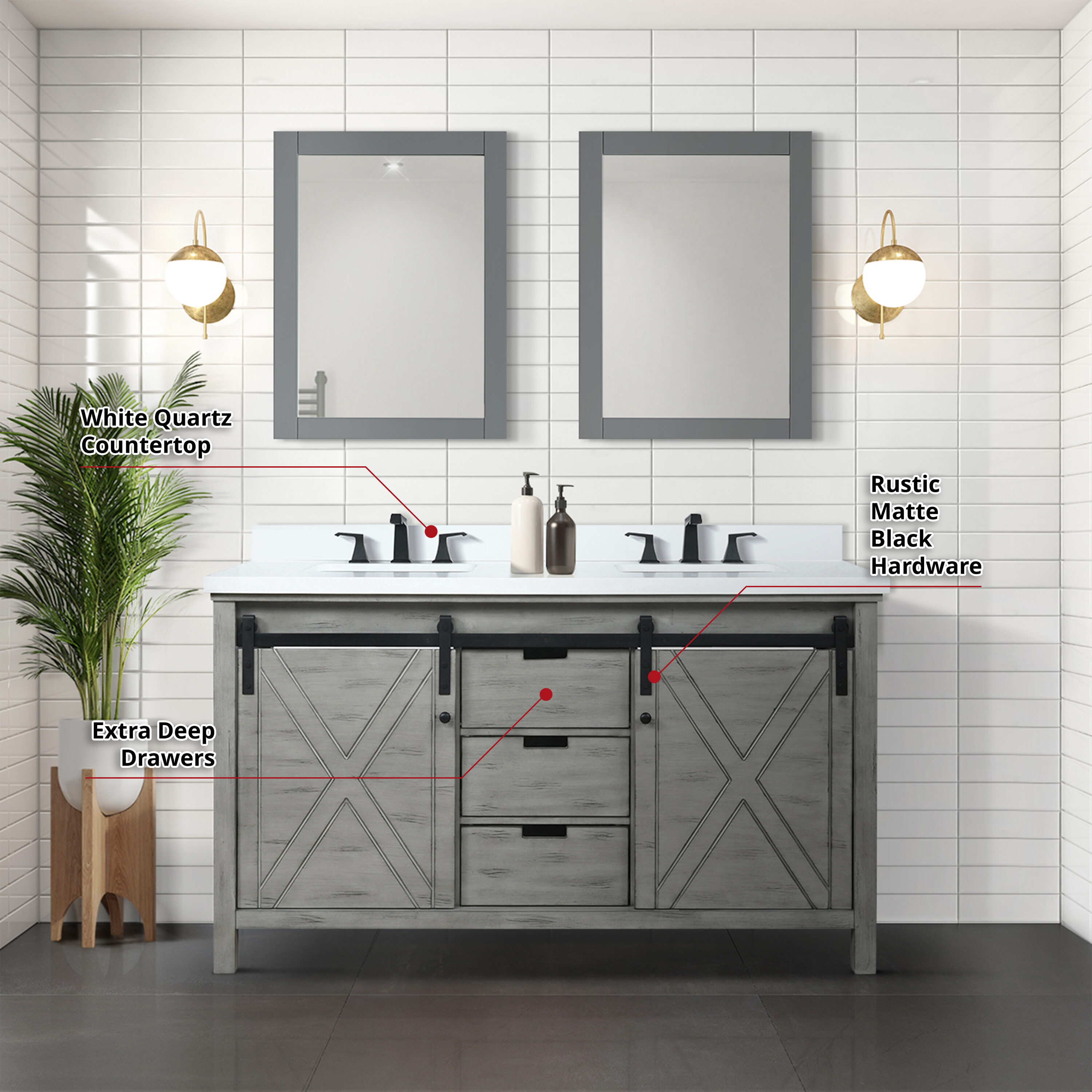 Lexora LM342260DHCS000 Bath-Vanity-Combo - View #6