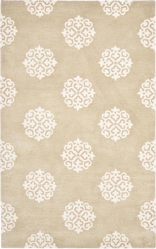Safavieh SOH724B-4 Soho Hue 4 x 6 (ft) Tufted Wool Beige/Ivory Rectangular Indoor Abstract Farmhouse/Cottage Area rug