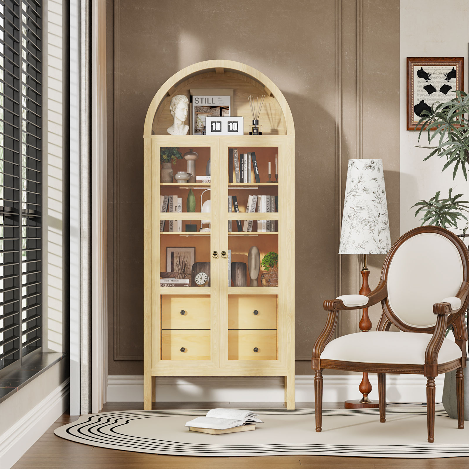 LOVMOR ARCHED-CABINET-WOOD Dining-Kitchen-Storarge - View #5