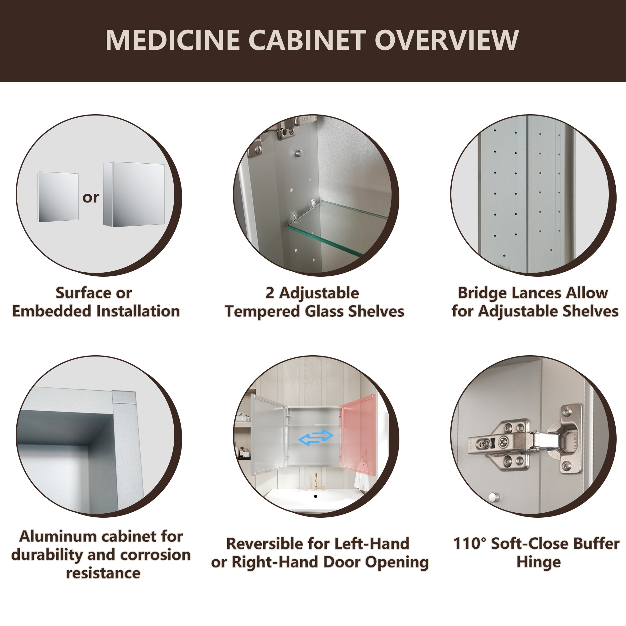 ExBrite KDMC3024V18SL Bathroom-Medicine-Cabinets - View #10