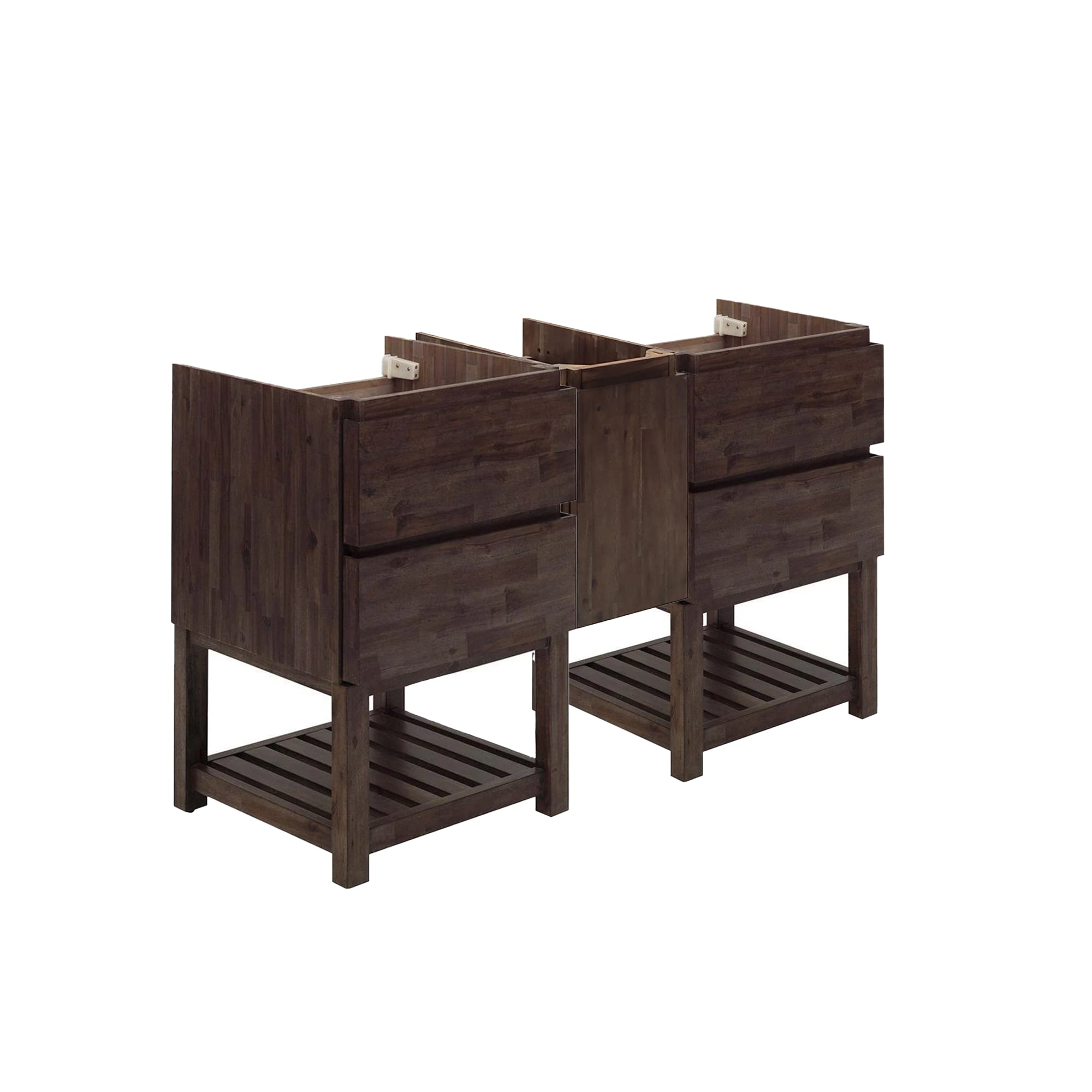 Fresca FCB31-241224ACA-FS Formosa 60-in Acacia Wood Bathroom Vanity Base Cabinet without Top