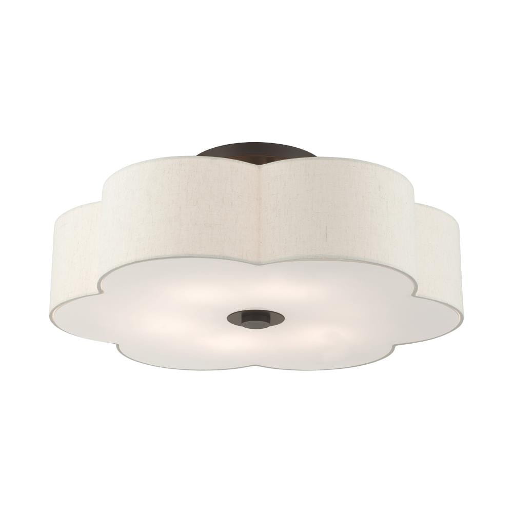 Solstice English Bronze 6-Light Indoor/Outdoor Semi-Flush Mount