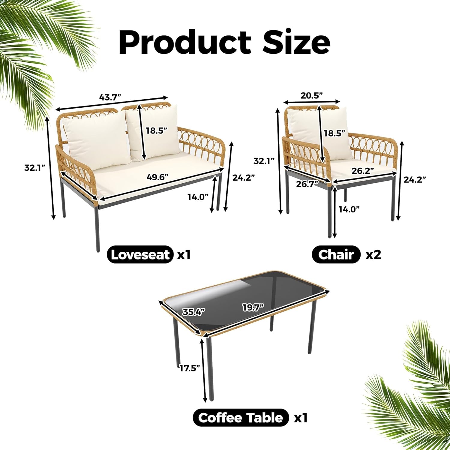 Qeetex DHZ-PHO-34U67U3E Patio-Sofas-Daybeds - View #2