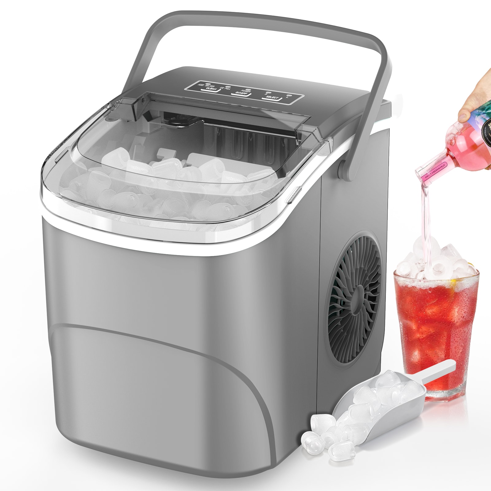 COWSAR LSZ58IM12BG 26-lb Ice Per day Bullet Ice Maker ( Gray )