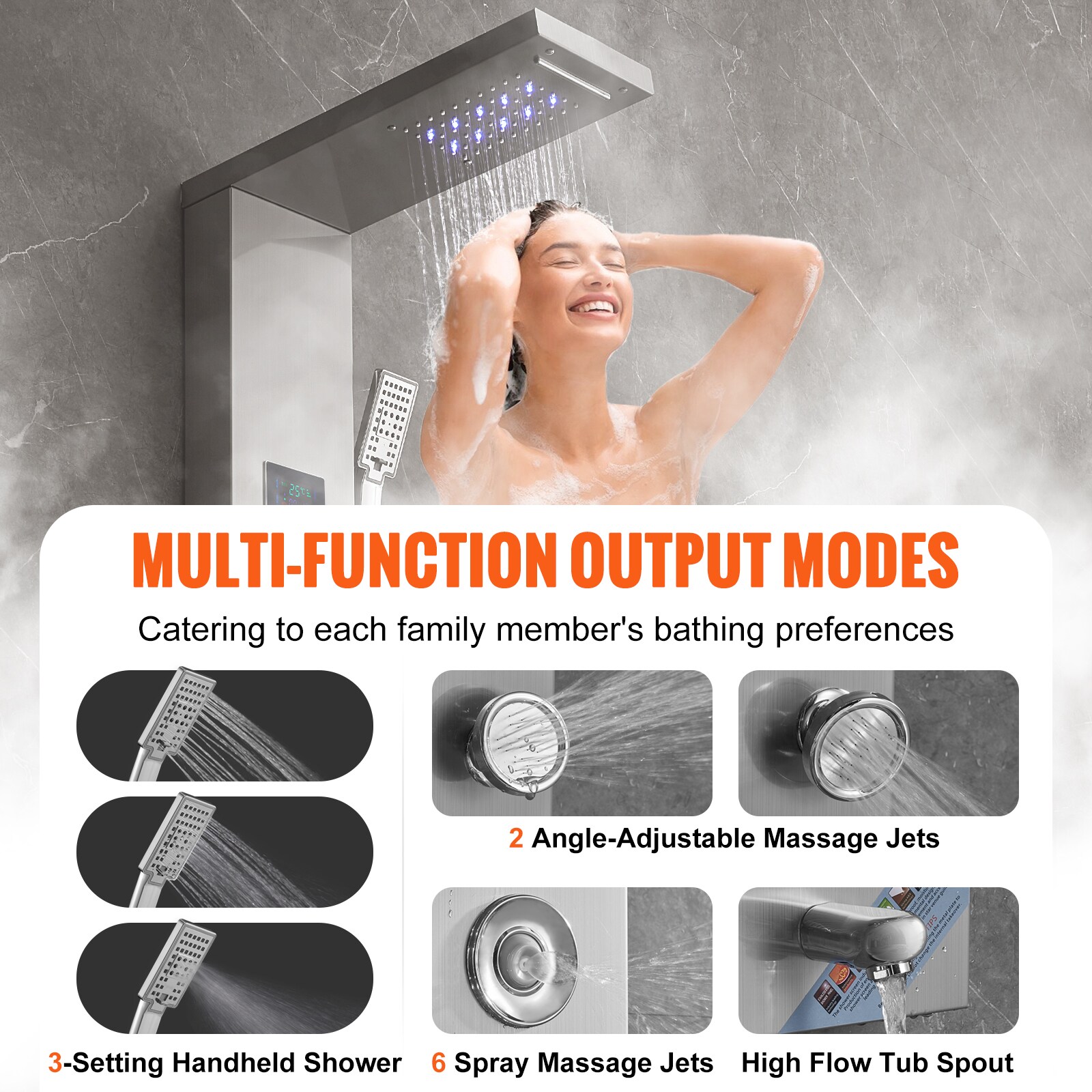Vanityfus VF-VE-78734 Showerhead-Bar-Panels - View #9
