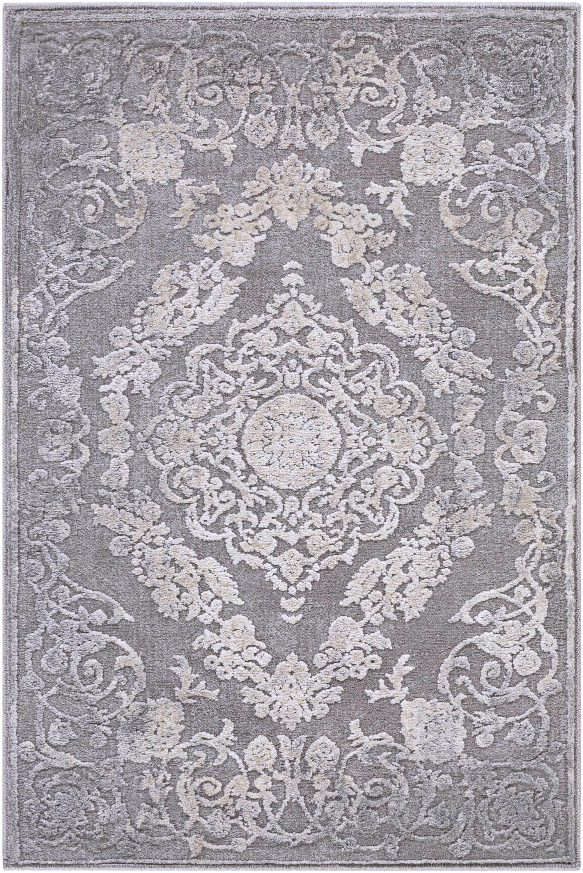 Livabliss Tibetan 2 X 3 Charcoal Indoor Medallion Oriental Area Rug in ...