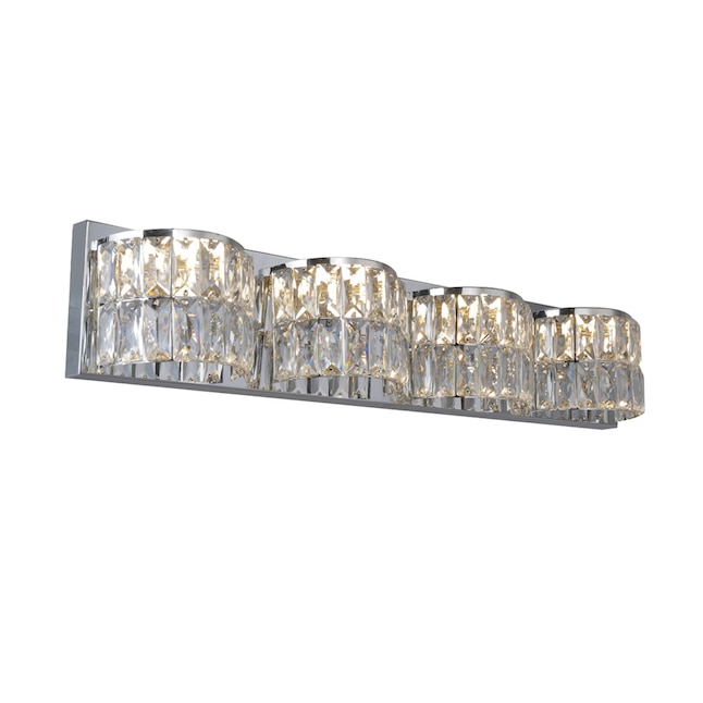 Roth Willow 27 17 In 4 Light Chrome Led, Gold Bathroom Light Fixtures 4 Lights Flashing