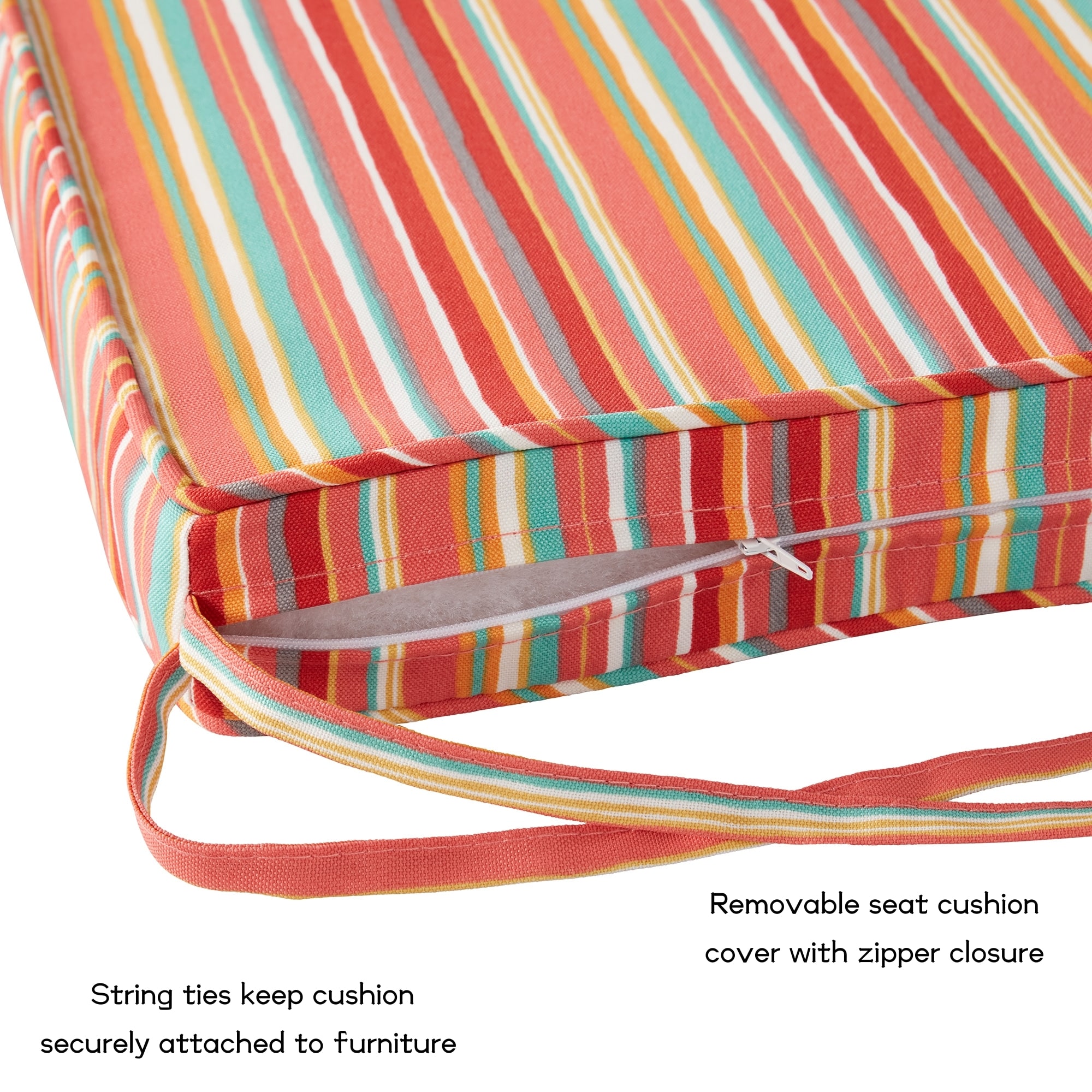 Greendale Home Fashions OP2100S4-WATERMELON Patio-Furniture-Cushions - View #4