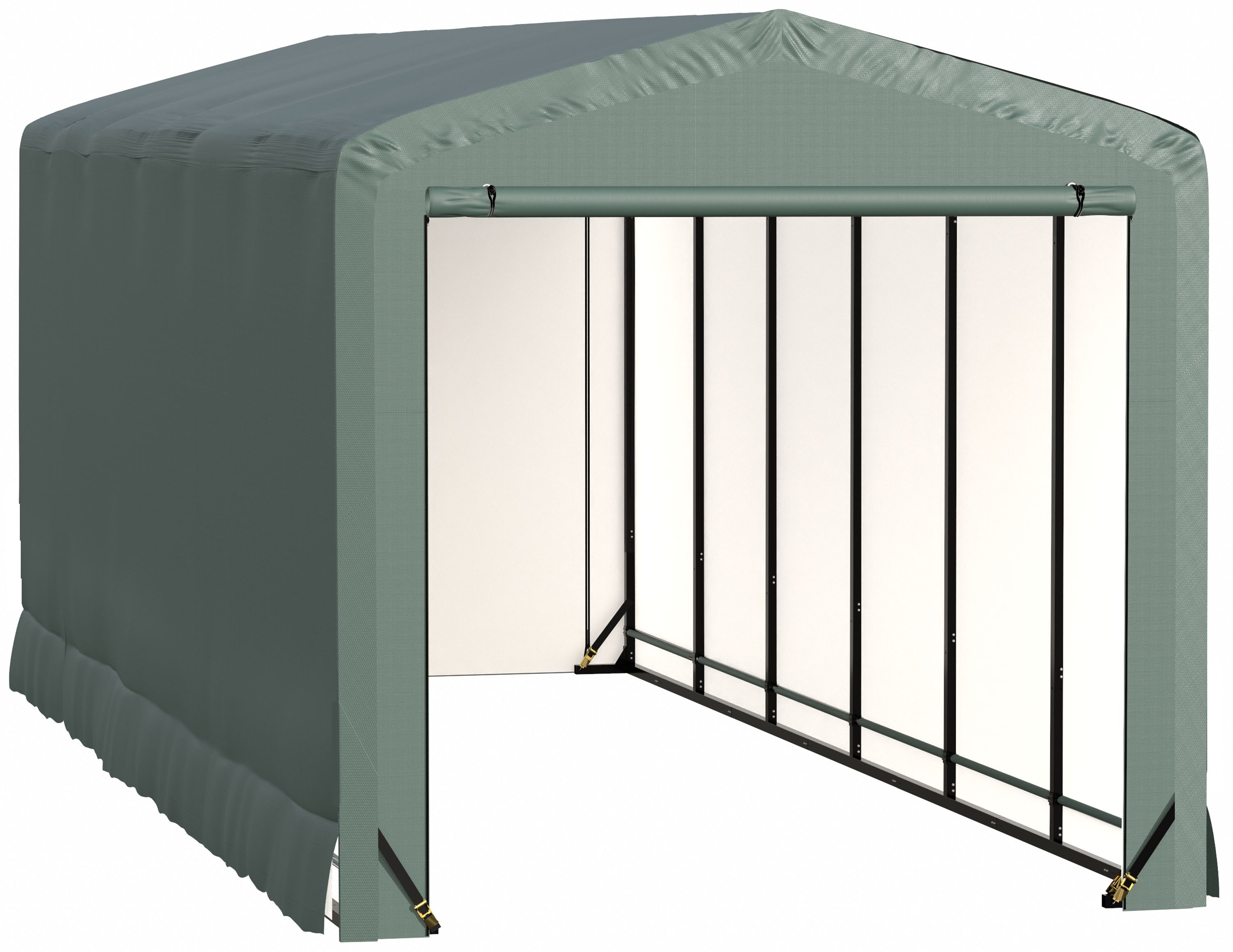 ShelterLogic 10-ft x 27-ft Metal Single car Garage Building #SQAACC0104C01002710