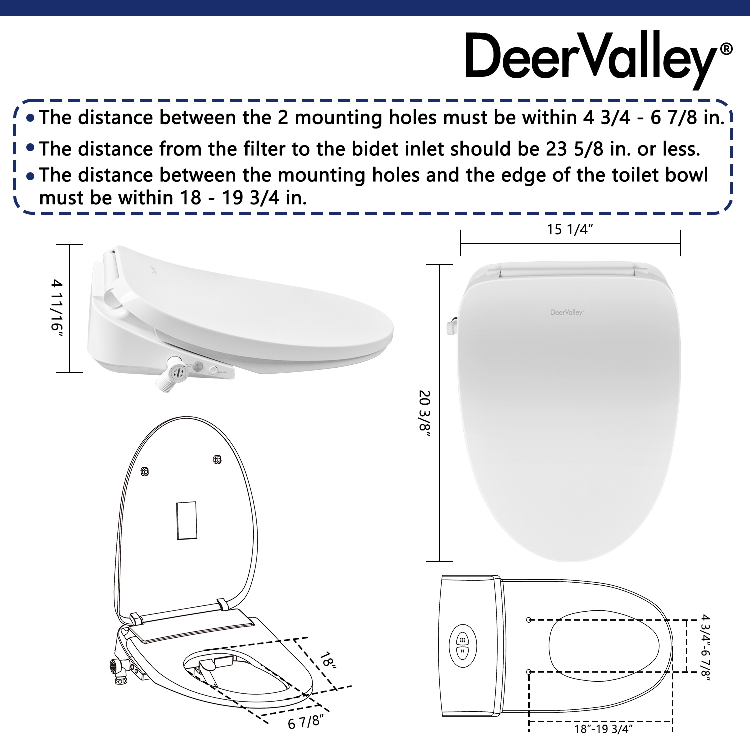 DeerValley DV-1S0018 Bidet-Toilet-Seats - View #2