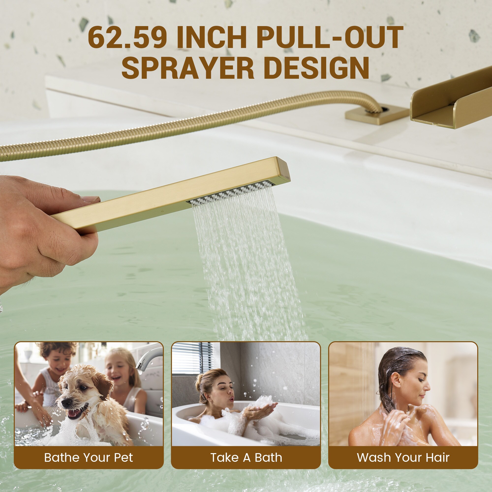 CASAINC CA-H4342-BG Roman-Tub-Faucets - View #5