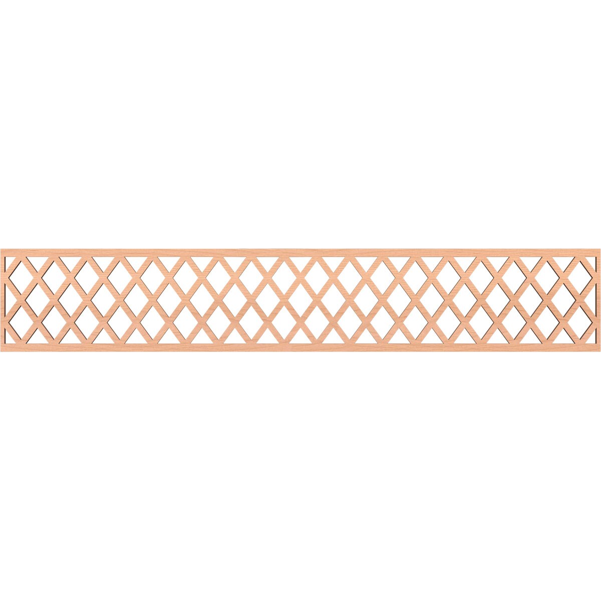 Ekena Millwork MLDA08X46MNCAL Manchester Fretwork Flat Trim 8-in x 3.89-ft Alder Brown Unfinished 2155896 Pierced Wall Panel Moulding