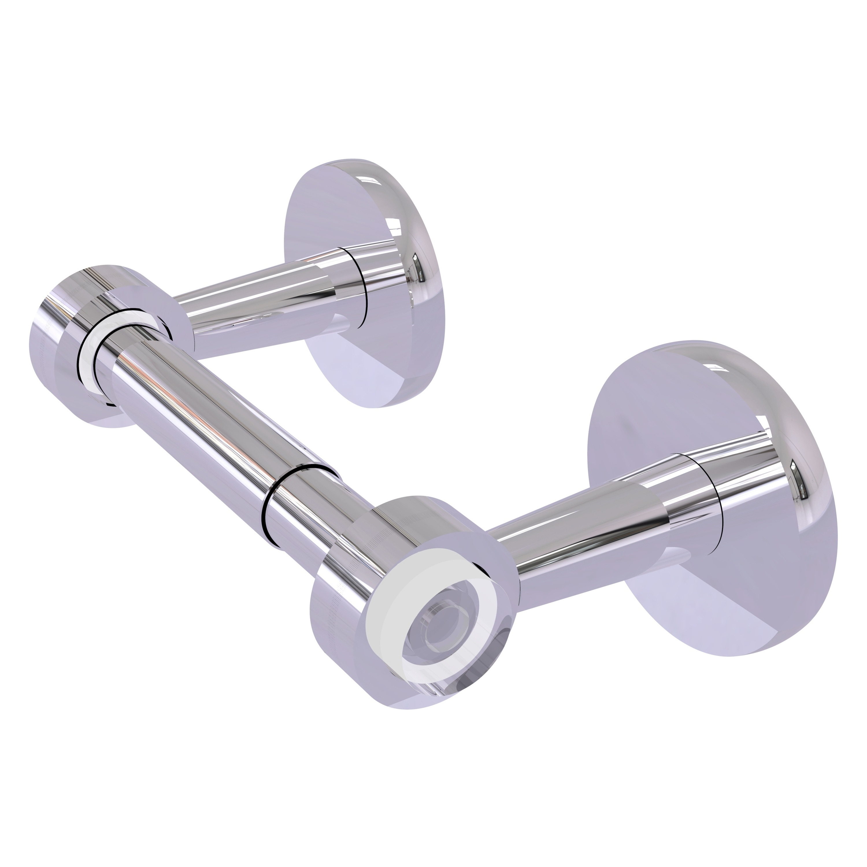 Allied Brass CV-24-PC Clearview Polished Chrome Wall mount Double post Toilet Paper Holder 1 -Rolls with Storage