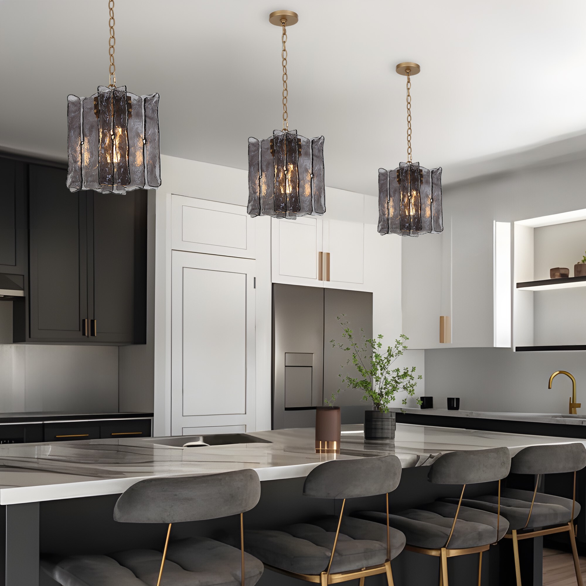 Westmore Lighting Bradley Satin Nickel Modern/Contemporary Crackled Glass Teardrop Pendant Light Westmore Lighting Bradley Satin Nickel Modern/Contemporary Crackled Glass Teardrop Pendant Light
