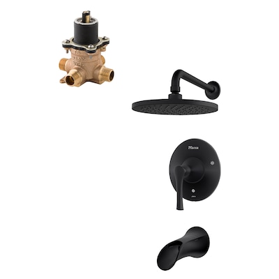 Pfister Rhen Matte Black 1-handle Shower Faucet with Valve Pfister Rhen Matte Black 1-handle Shower Faucet with Valve
