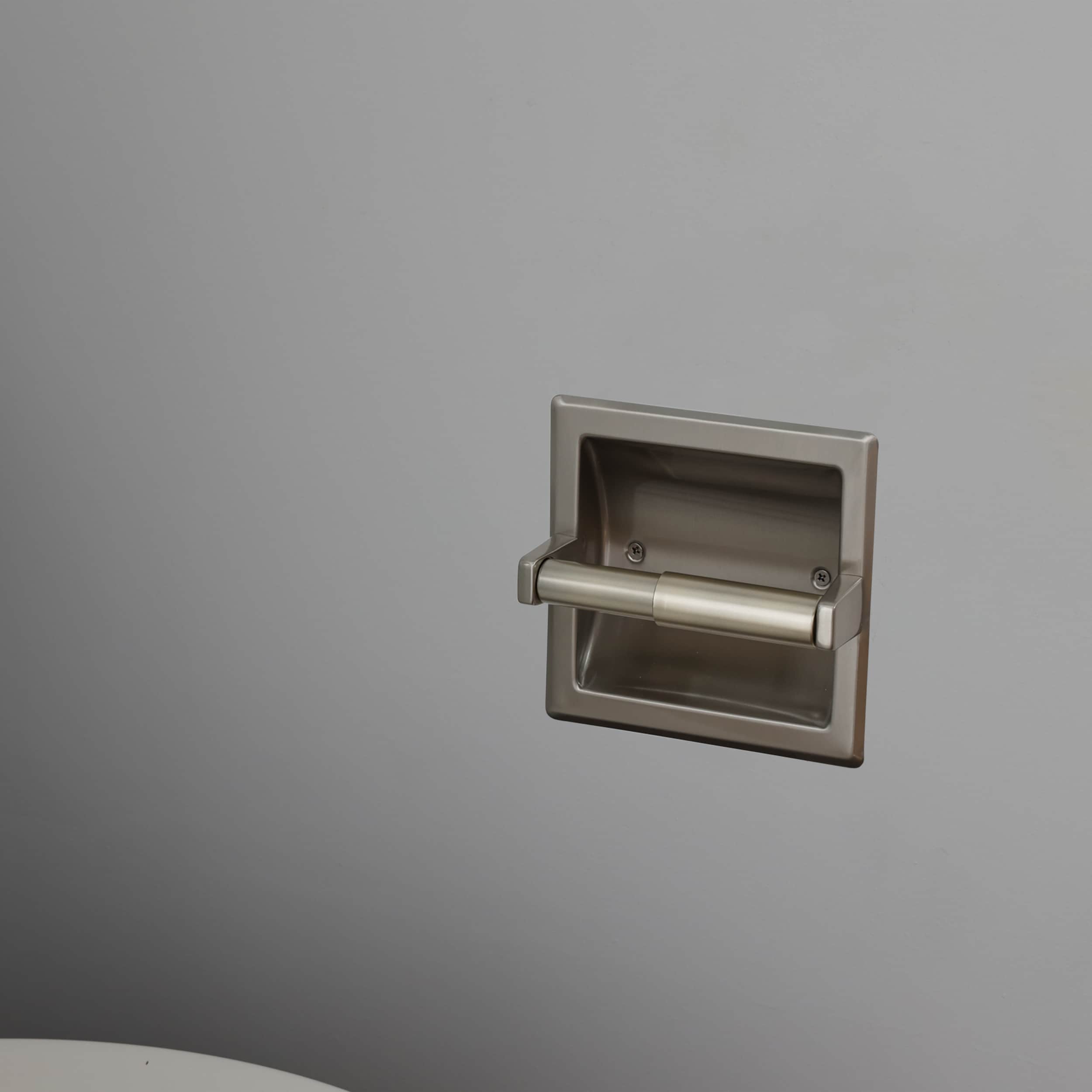Project Source Seton Brushed Nickel Pvd Recessed Spring-loaded