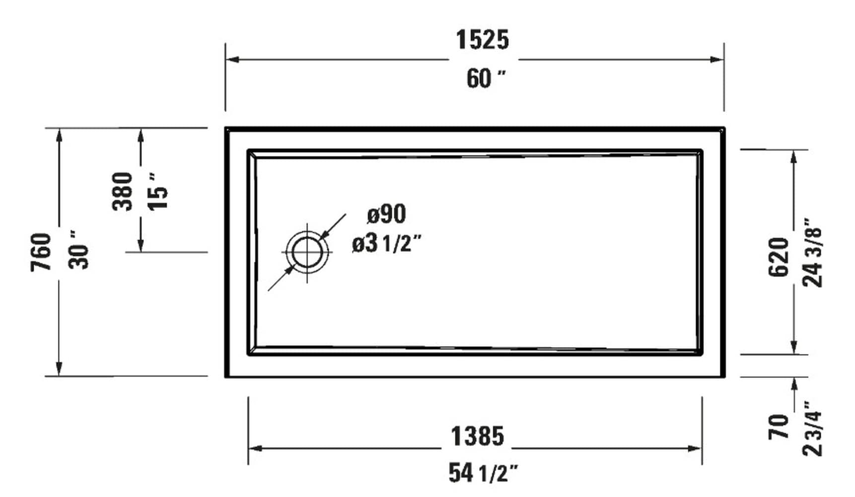 Duravit 720246000000090 Shower-Floors - View #3
